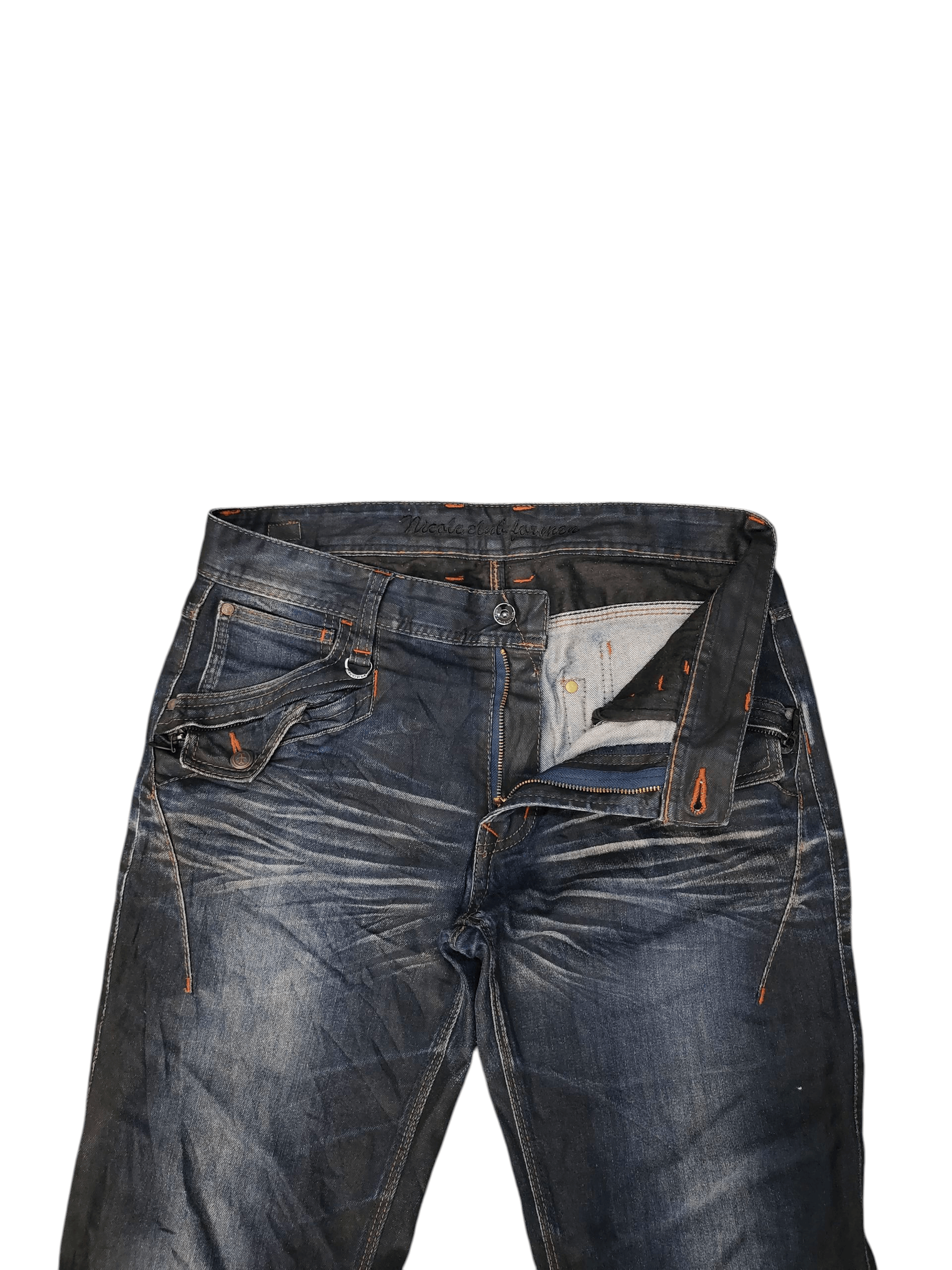 If Six Was Nine Flare Jeans Nicole Waxed Denim Bootcut Ifsixwasnine Lgb Size US 35 - 11 Thumbnail