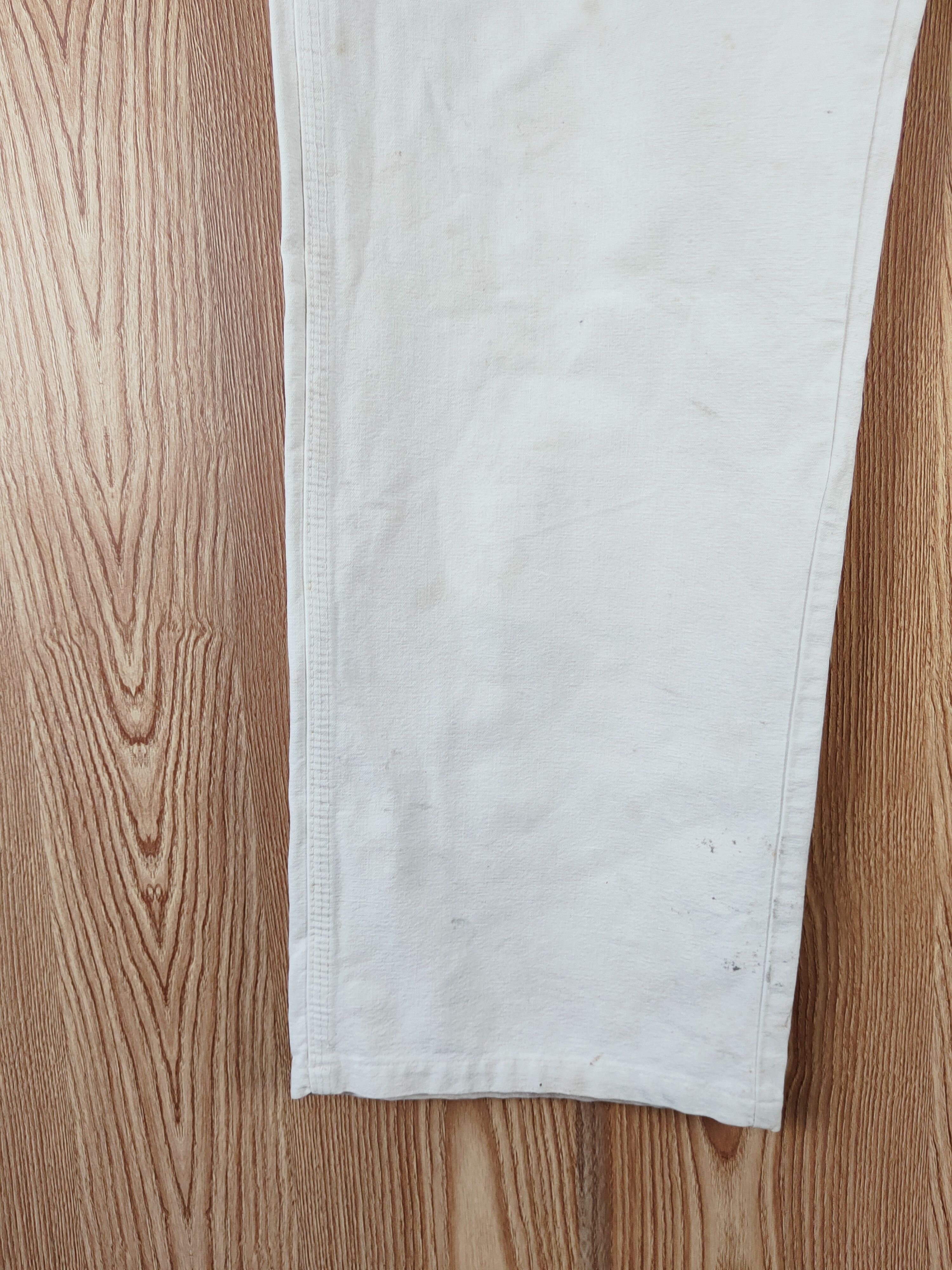 Vintage Blue Bell White Distressed Ripped Jeans #W530 Size US 36 / EU 52 - 5 Thumbnail