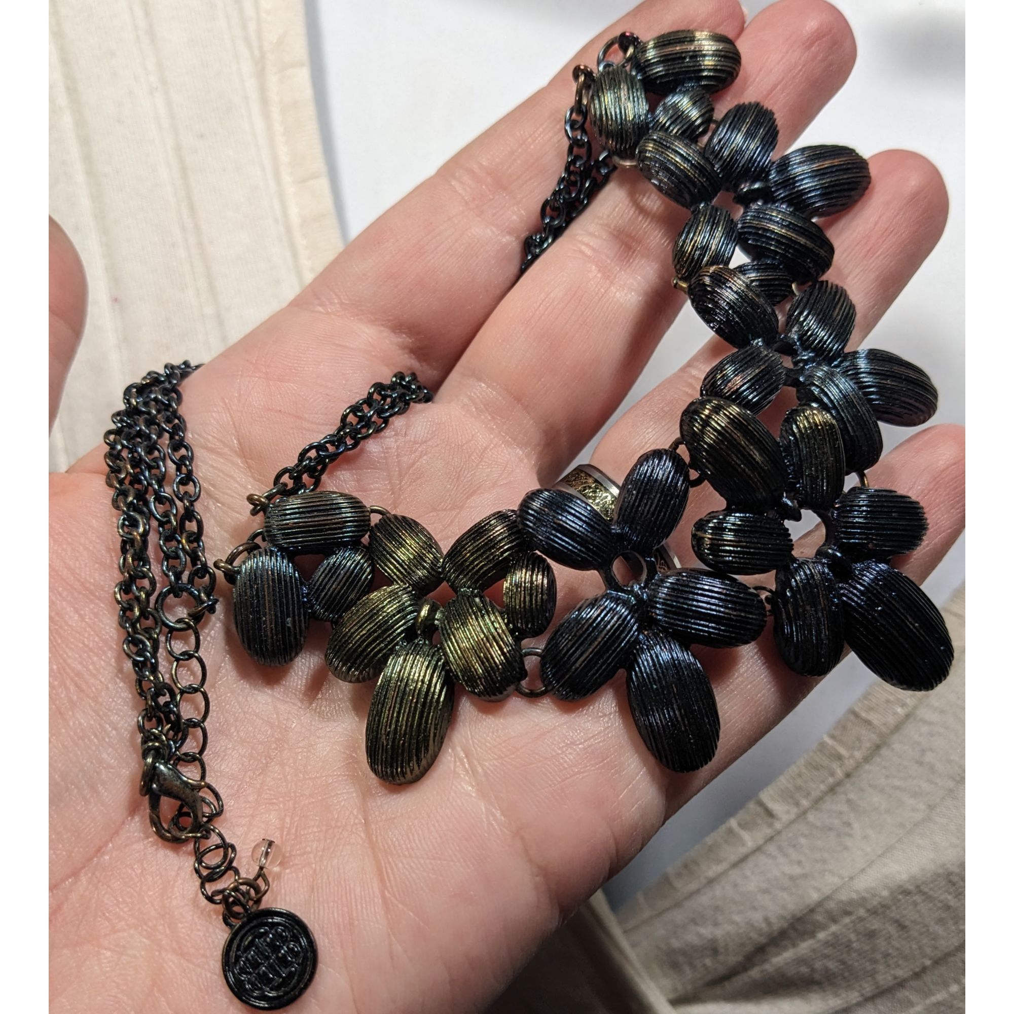 Other Vintage Dana Buchman Oil Slick Floral Wire Necklace Size ONE SIZE - 5 Thumbnail
