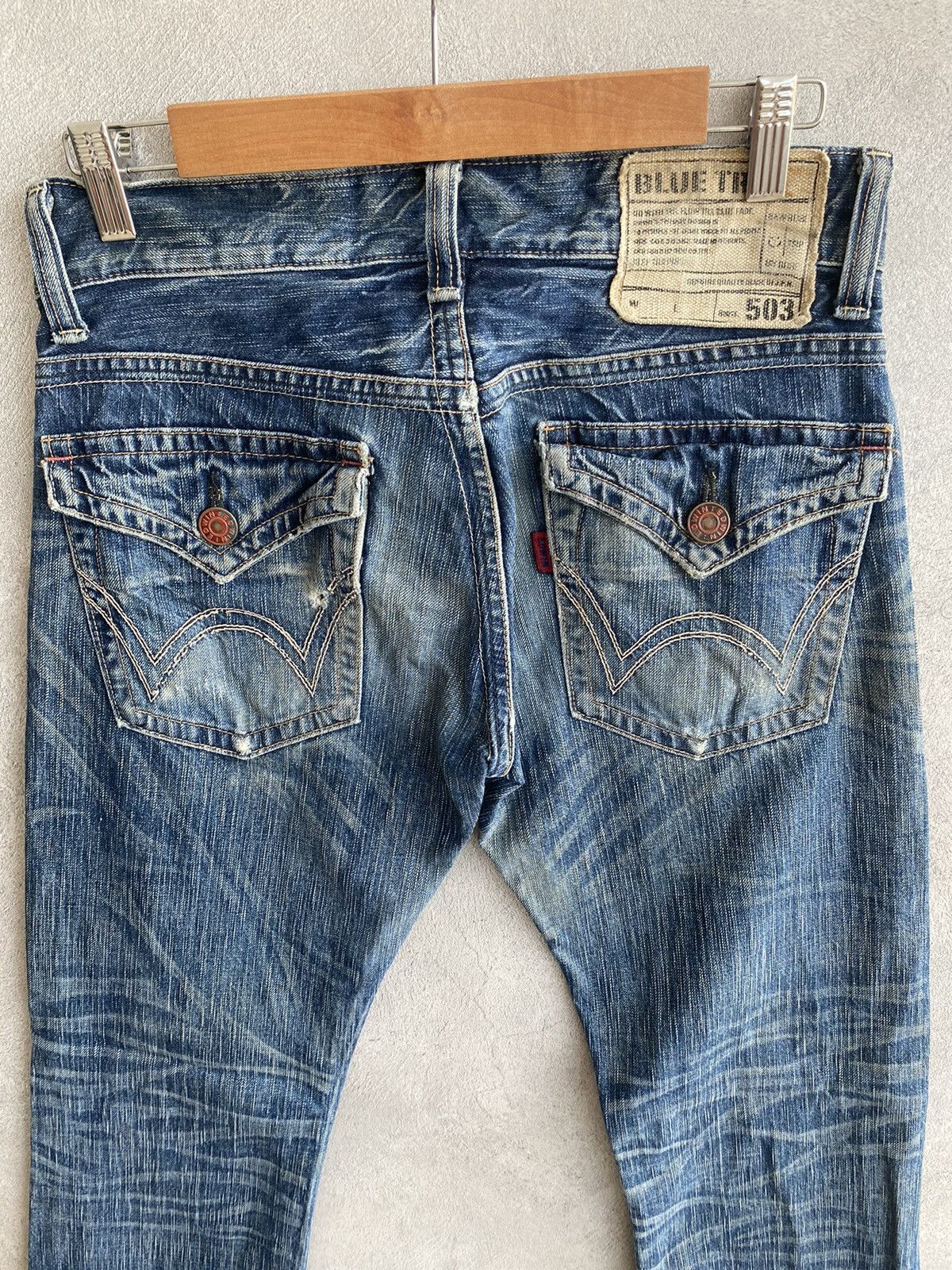 Edwin × Hysteric Glamour × If Six Was Nine VINTAGE EDWIN 503 BLUE TRIP DISTRESSED JEANS Size US 29 - 4 Thumbnail