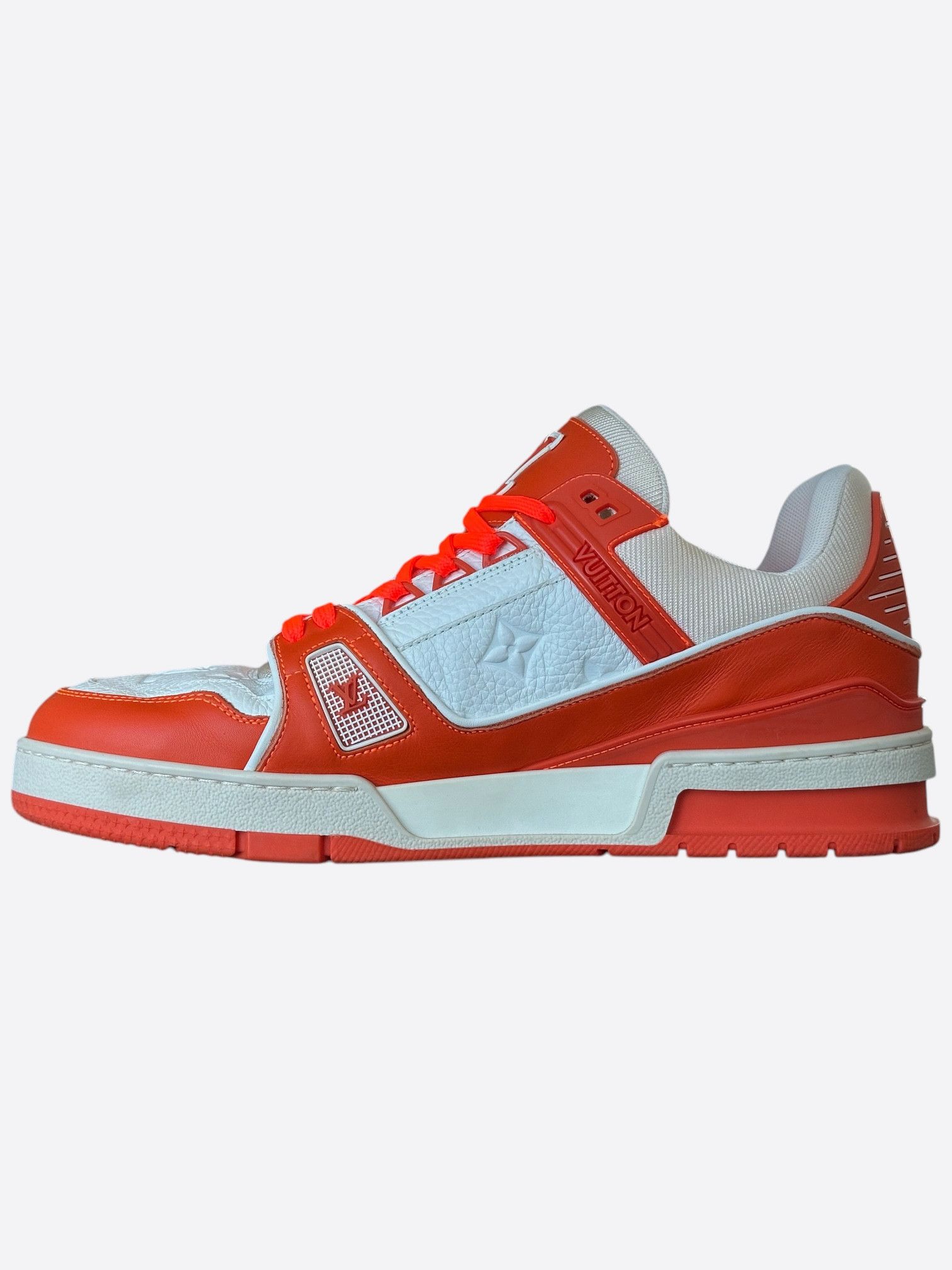 Louis Vuitton Louis Vuitton Orange & White Monogram Trainers Size US 8 / EU 41 - 3 Thumbnail