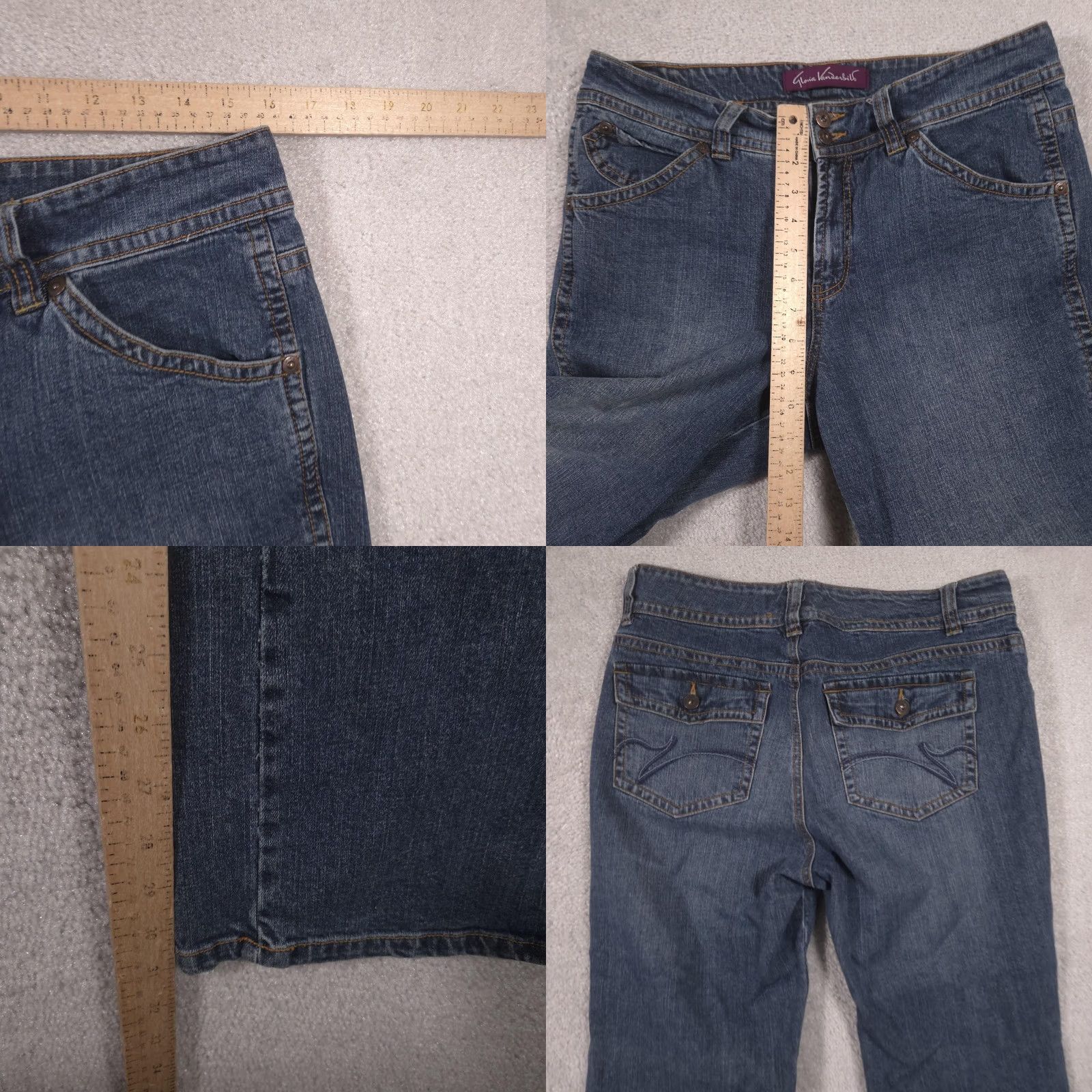 Gloria Vanderbilt Gloria Vanderbilt Jeans Womens 10 Blue Medium Wash Mid Rise Straight Stretch Jeans Womens 10 Blue Medium Wash Mid Rise Straight Stretch Size 32" / US 10 / IT 46 - 8 Thumbnail