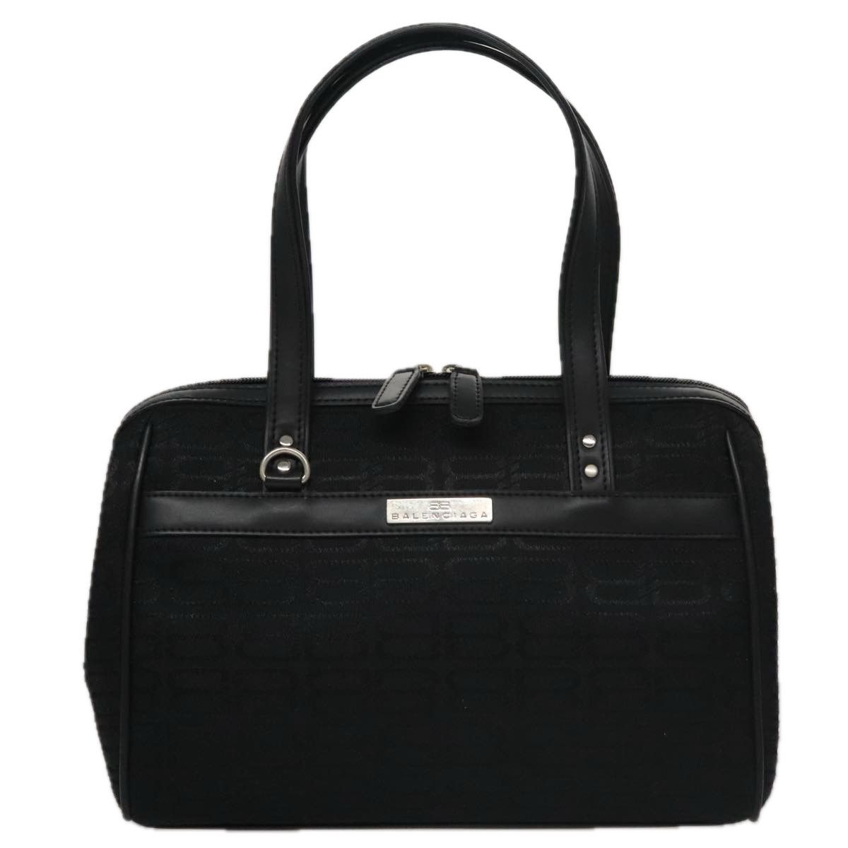 Balenciaga Bb Logo Black Canvas Handbag (Pre-Owned) Size ONE SIZE - 1 Thumbnail