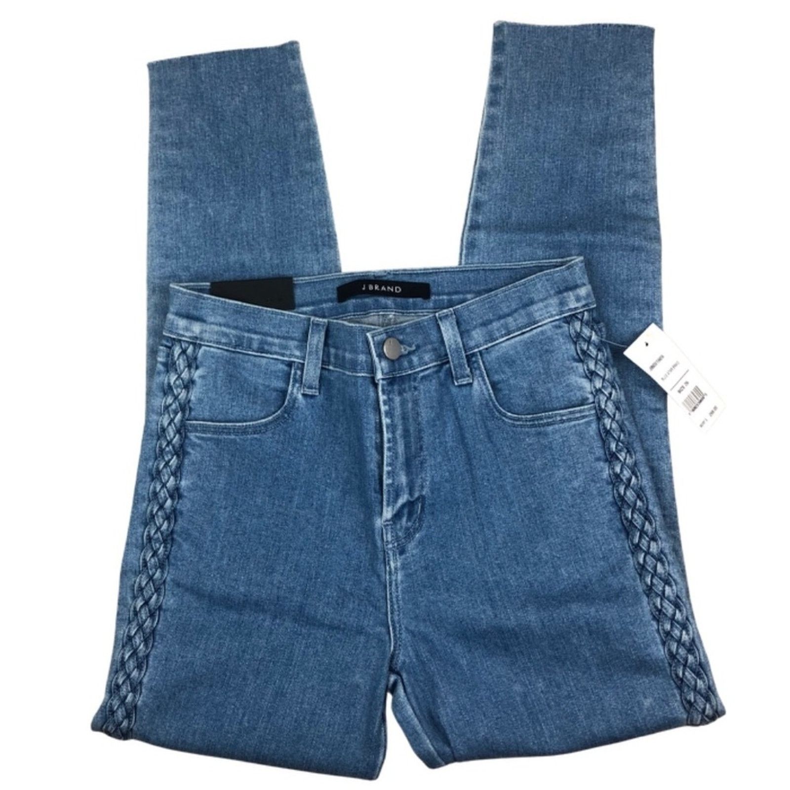 J Brand New with tag J Brand Women’s High Rise Star Braid Jeans Size 26" / US 2 / IT 38 - 2 Thumbnail