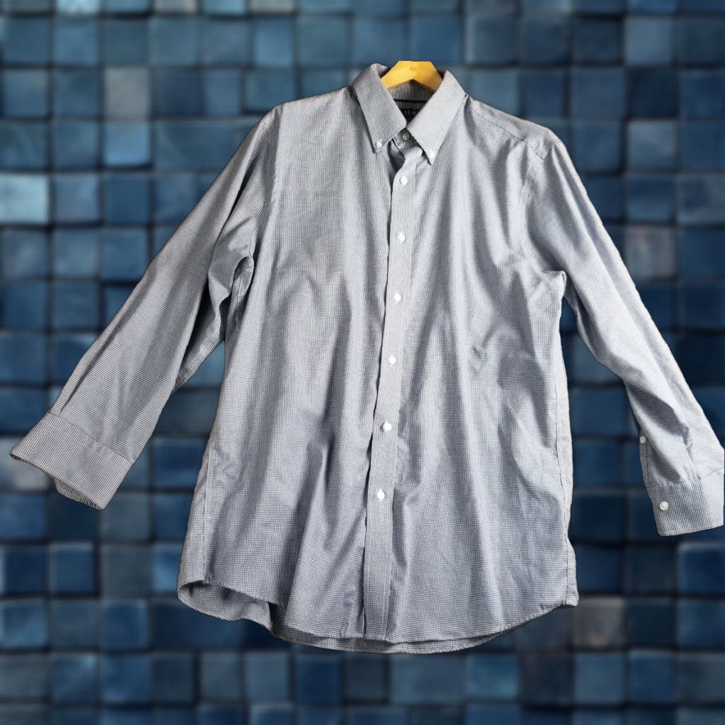 Ralph Lauren Ralph Lauren Shirt Mens XL Extra Large Slim Black Check Dress Size 46R - 1 Thumbnail