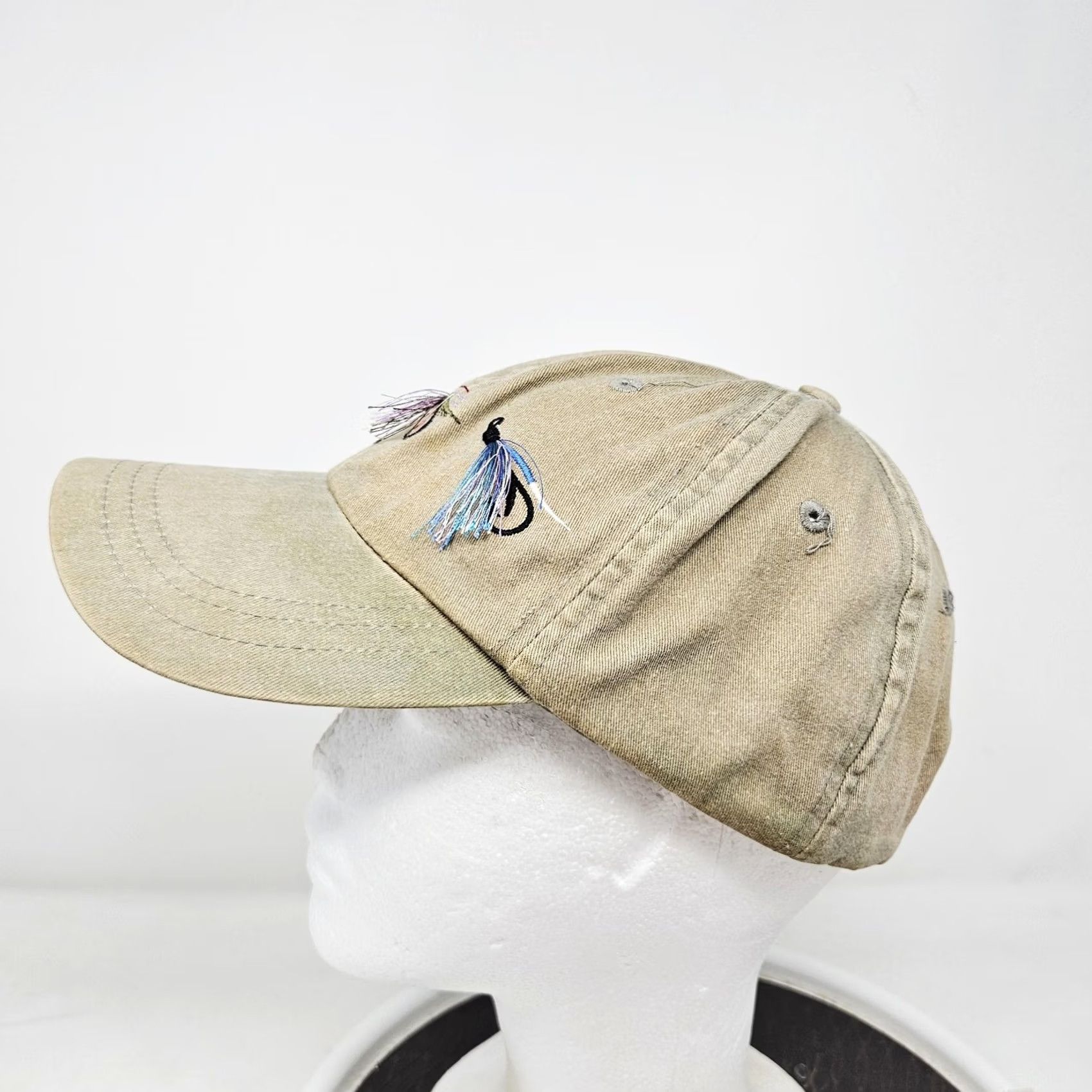 Vintage Broner Hat Cap Baseball Strap Back One Size Beige Mens Fly Fishing Lures Cap Baseball Hat Adjustable Twill Cotton Outdoor CasualSummer Size ONE SIZE - 5 Thumbnail