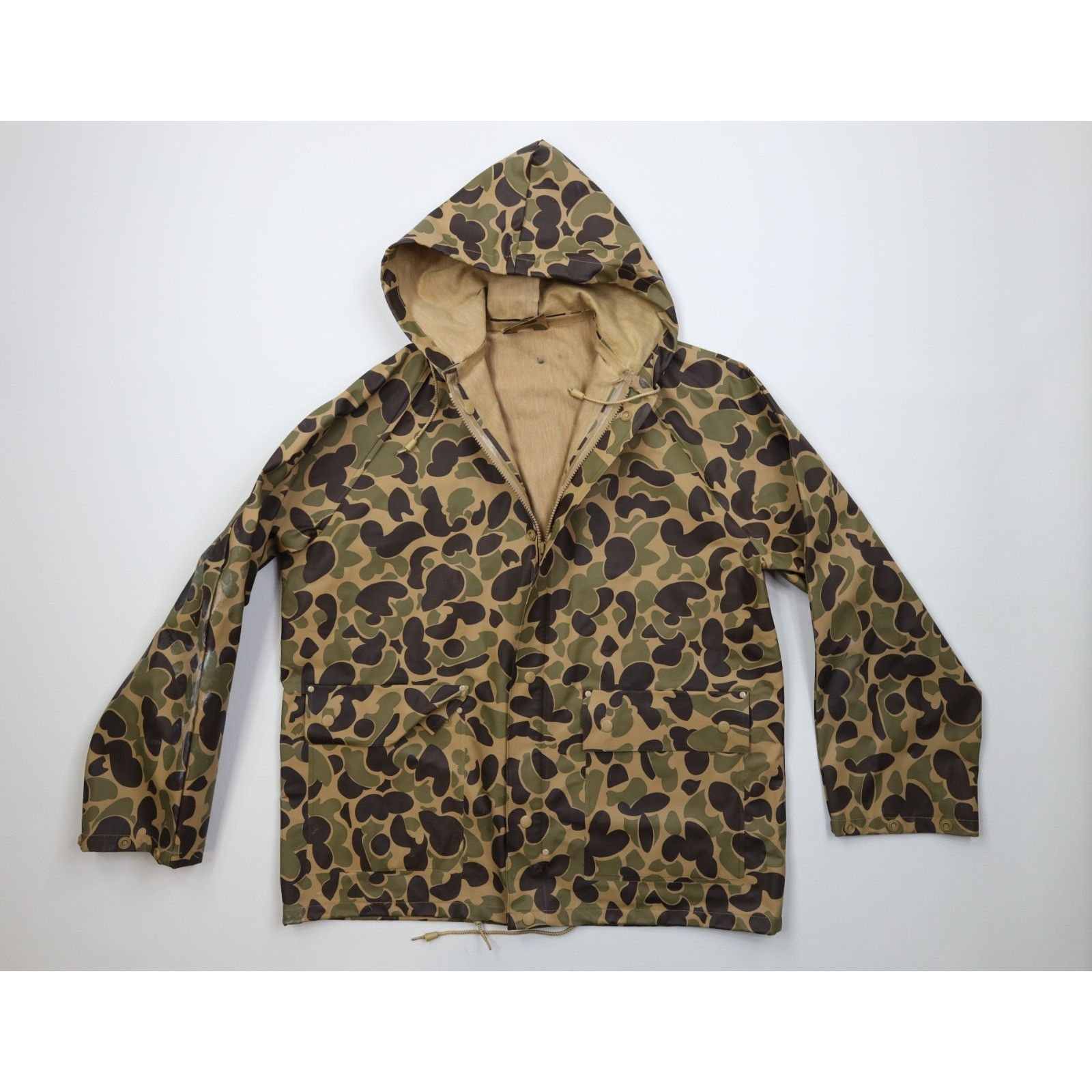 Vintage Vintage 90s 2 Piece Waterproof Frogskin Camouflage Rain Suit Size US L / EU 52-54 / 3 - 2 Thumbnail