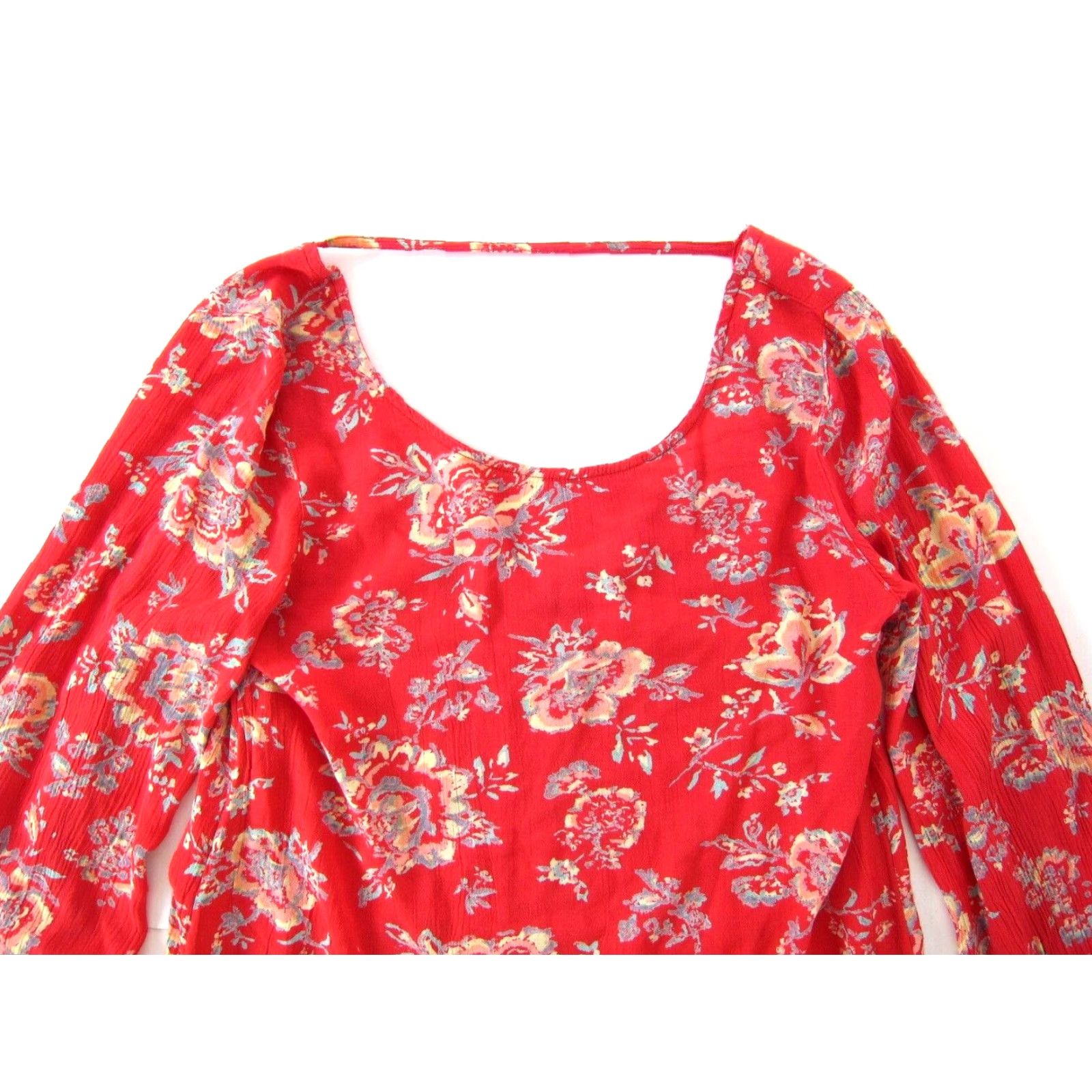 Billabong Billabong Tunic Shirt Smock Dress M Pink Floral 100% Rayon Long Sleeve Women's Size M / US 6-8 / IT 42-44 - 4 Thumbnail