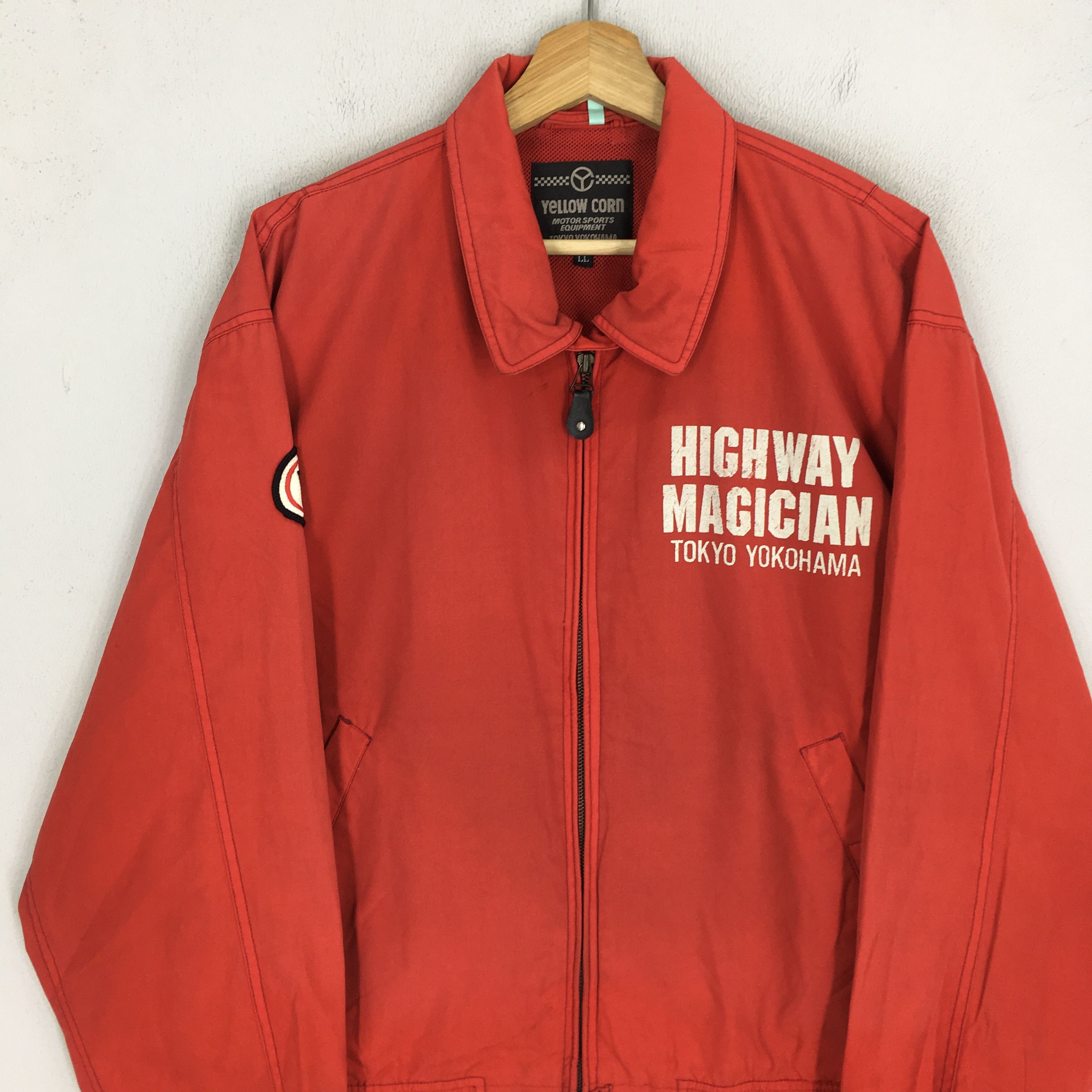 YELLOW CORN Vintage 90's Yellow Corn Sledge Hammer Highway Racing Size US L / EU 52-54 / 3 - 3 Thumbnail