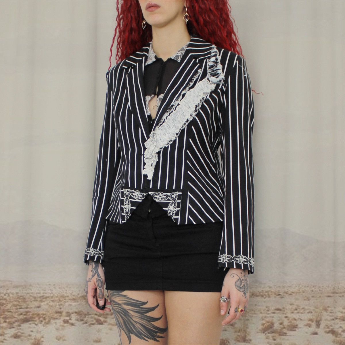 Other 🎹B/W STRIPED BLAZER🎹 Size XL / US 12-14 / IT 48-50 - 2 Thumbnail