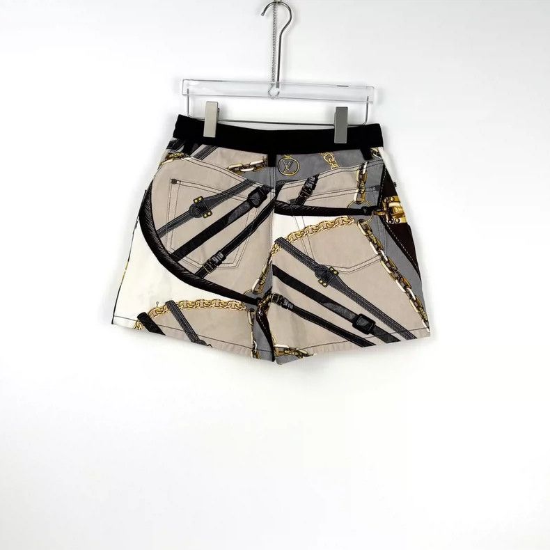 Louis Vuitton Louis Vuitton Khaki leather belt chain patterned presbyopic Size 37" - 4 Thumbnail
