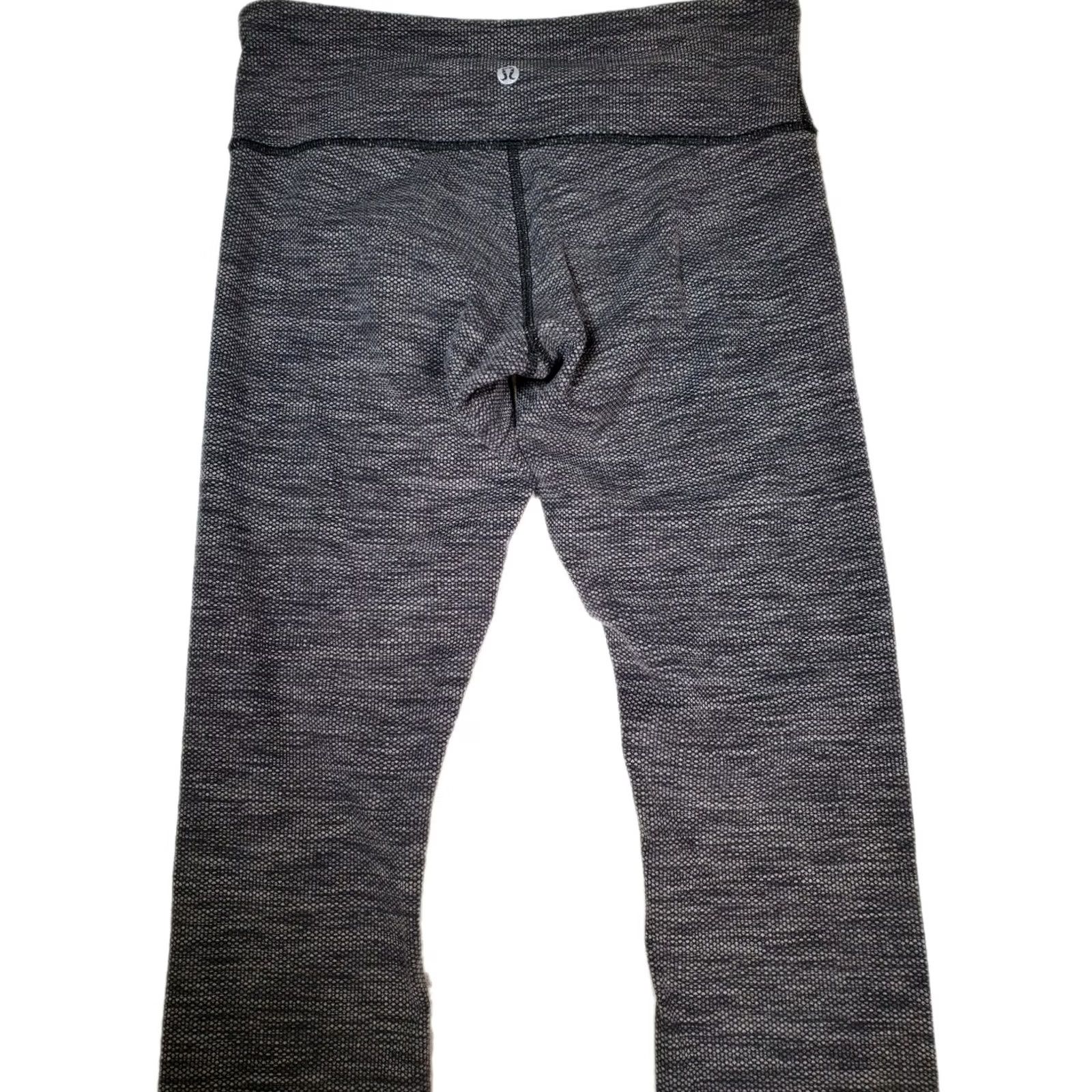 Lululemon VINTAGE Lululemon Wunder Under Leggings Variegated Knit Heathered Coco Pique Women's 6 Size 28" / US 6 / IT 42 - 6 Thumbnail