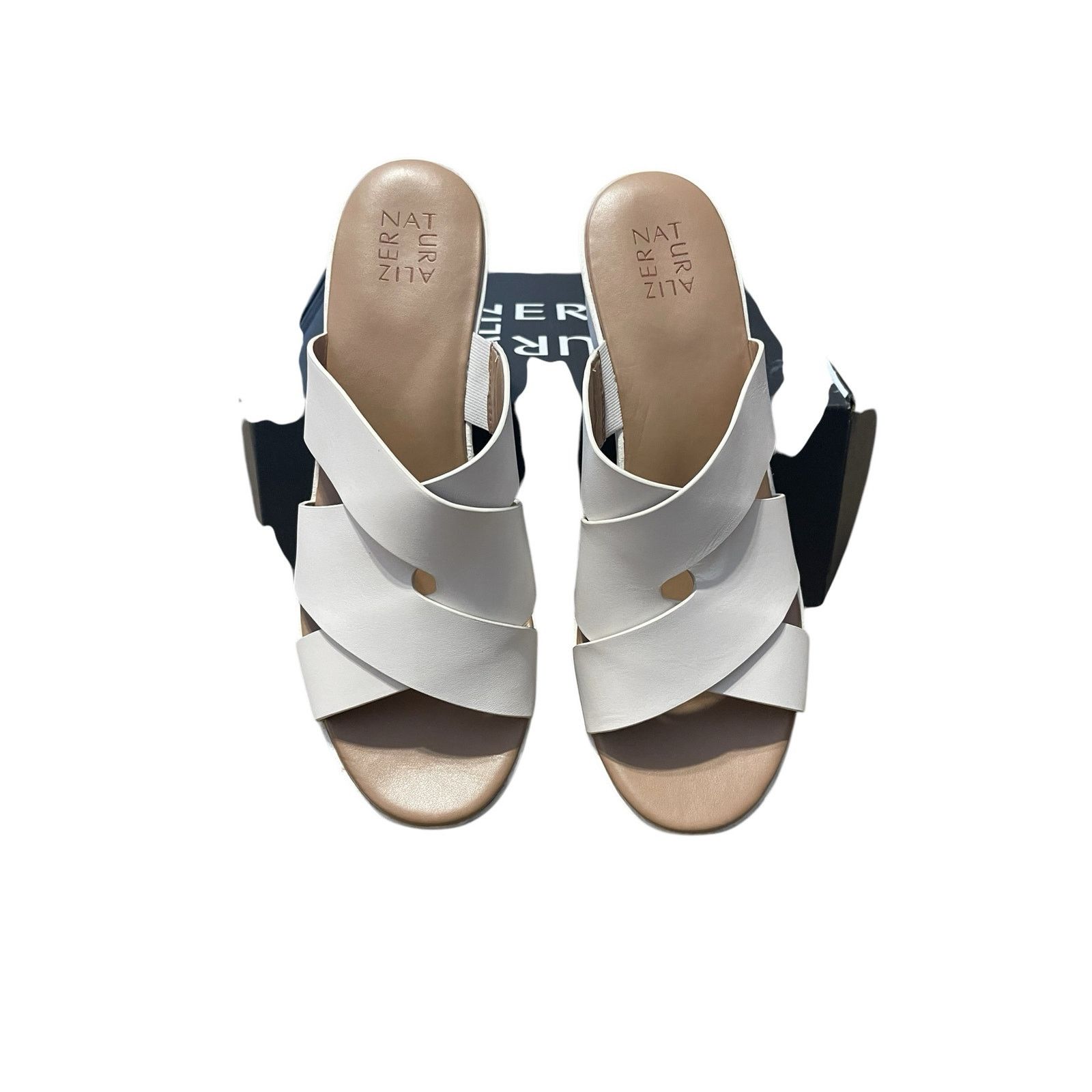 Other Naturalizer Rowena Wedge Leather Sandals Warm White NEW 12 Size US 12 / IT 42 - 8 Thumbnail