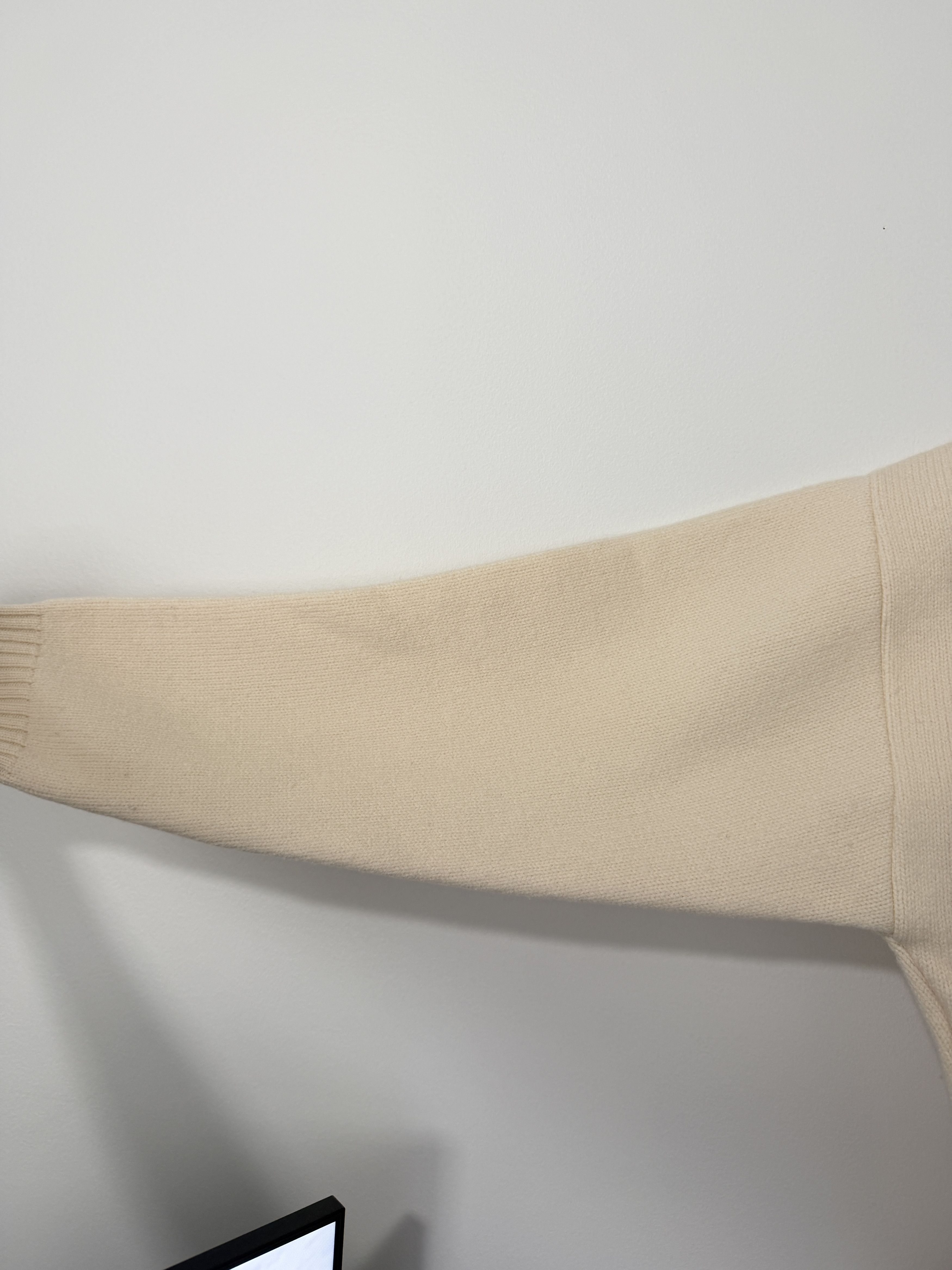 AMI Ami Paris Off-White Oversized Turtleneck Size US L / EU 52-54 / 3 - 3 Thumbnail