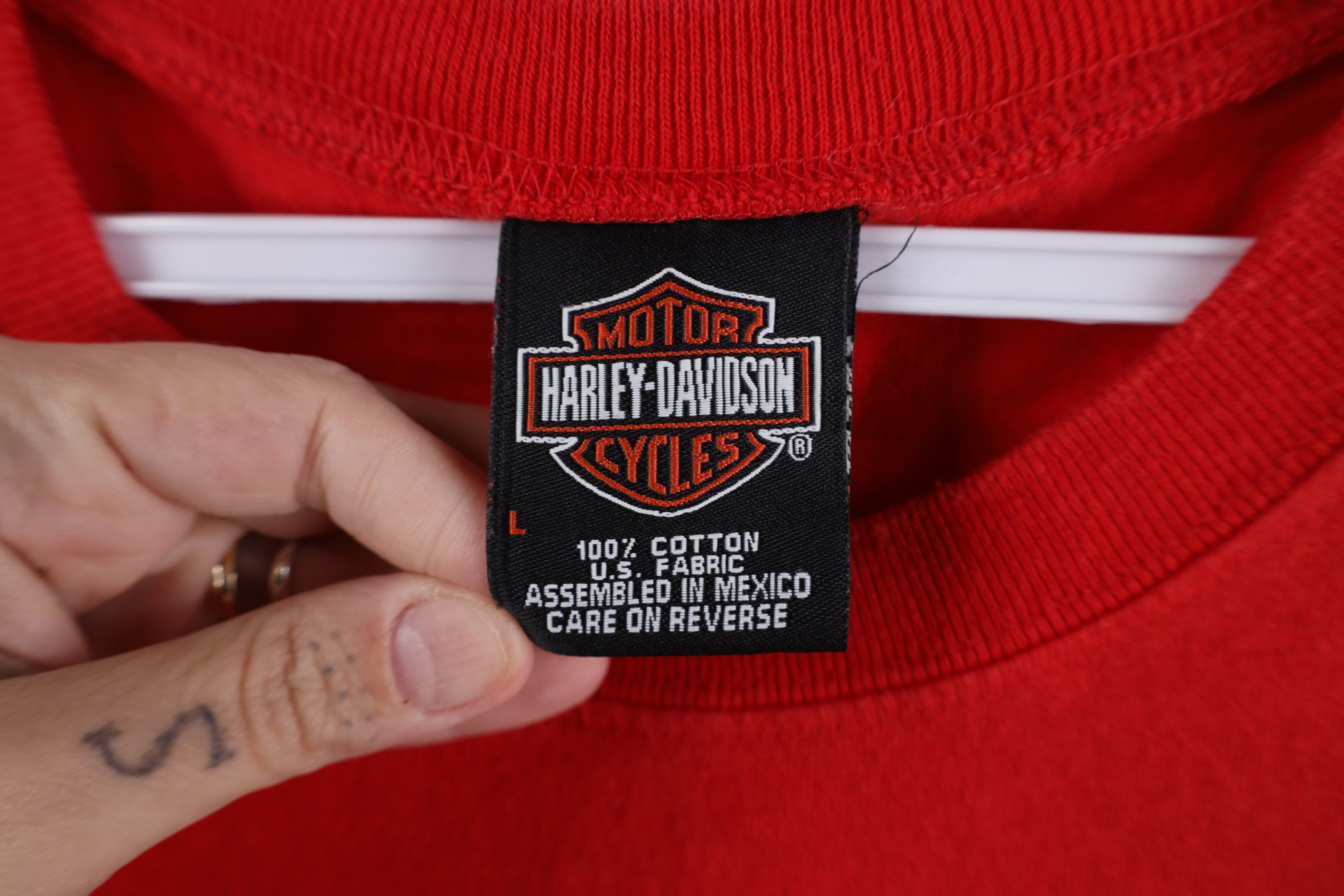 Harley Davidson Vintage Y2K 2004 Harley Davidson Spell Muscle T-Shirt Red Size US L / EU 52-54 / 3 - 8 Thumbnail