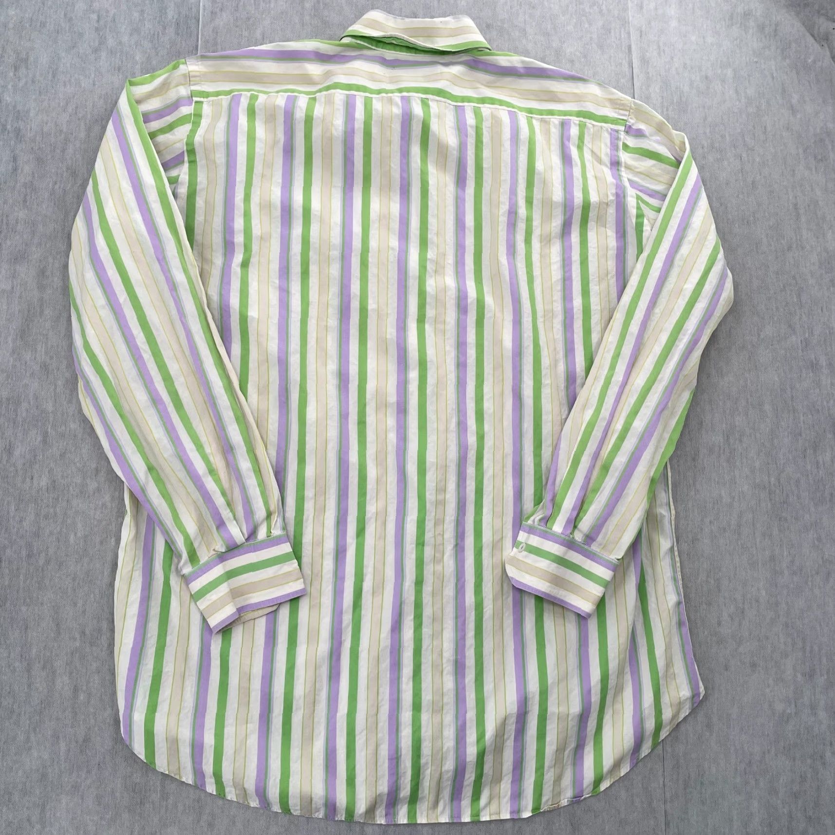 Etro Etro Shirt Adult 44 Striped Button Up Long Sleeve Made In Italy Designer Mens Size US XXL / EU 58 / 5 - 3 Thumbnail