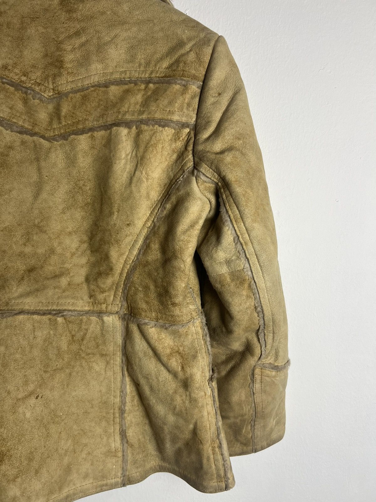 Vintage Vintage 70s Cosa Nova Tan Leather Suede Faux Fur Jacket Size US M / EU 48-50 / 2 - 12 Thumbnail