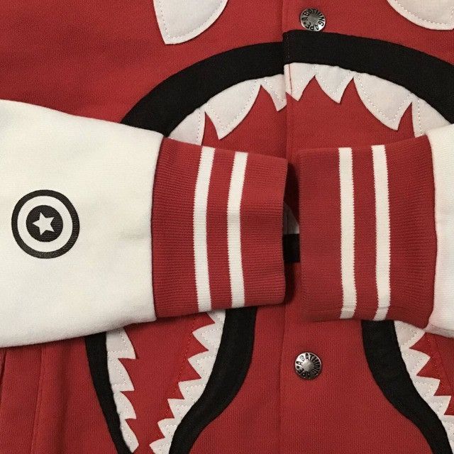 Bape BAPE SHARK SWEAT VARSITY JACKET a bathing ape Size US M / EU 48-50 / 2 - 6 Thumbnail