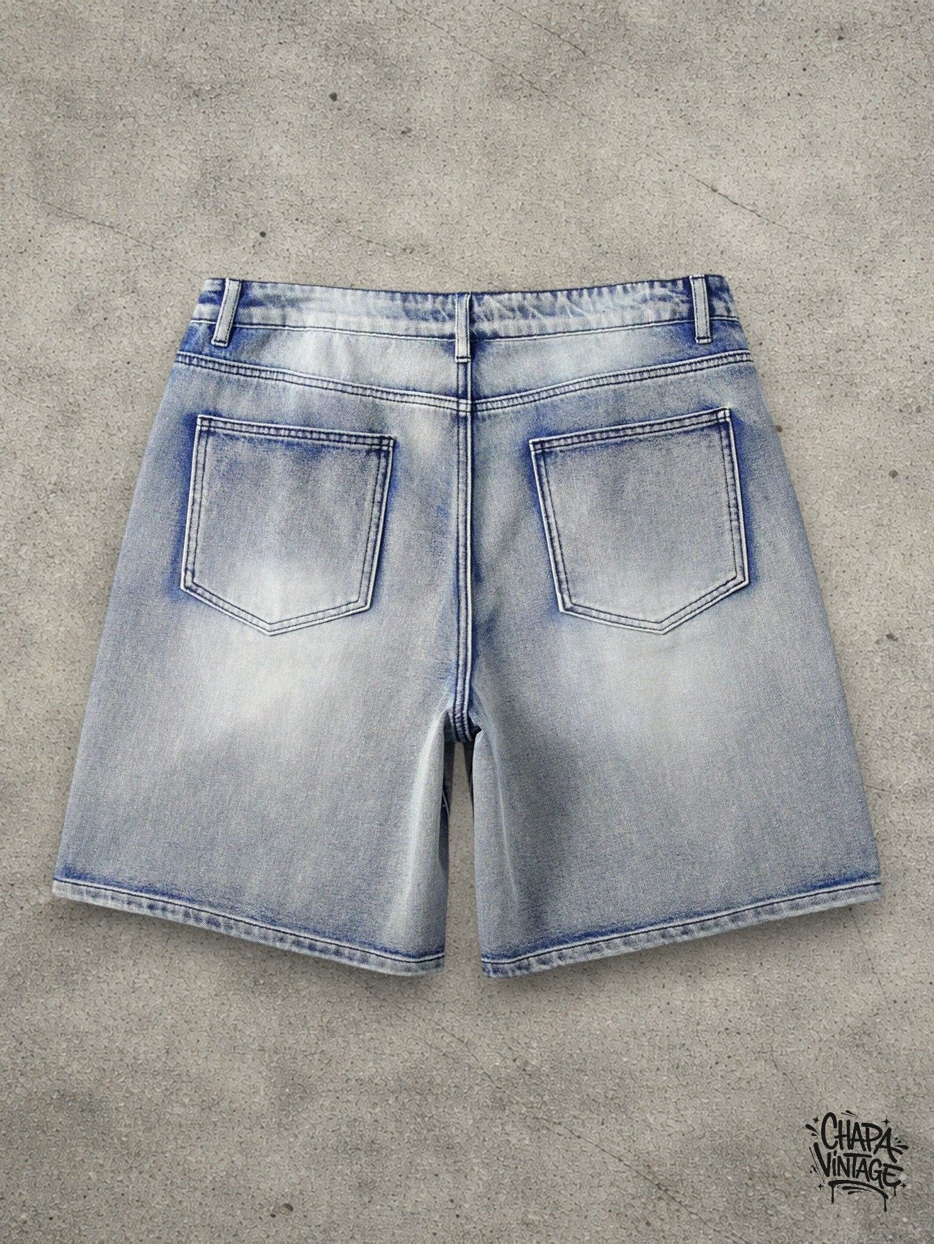 Vintage Light blue rhinestone shorts Size US 32 / EU 48 - 2 Thumbnail