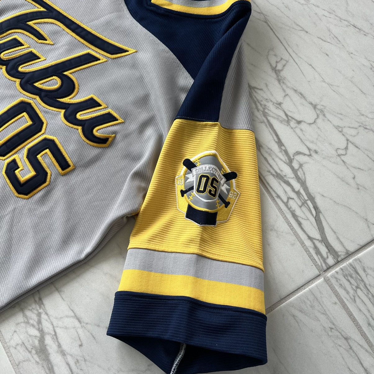 Fubu Fubu Jersey Grey & Yellow Size US XL / EU 56 / 4 - 4 Thumbnail
