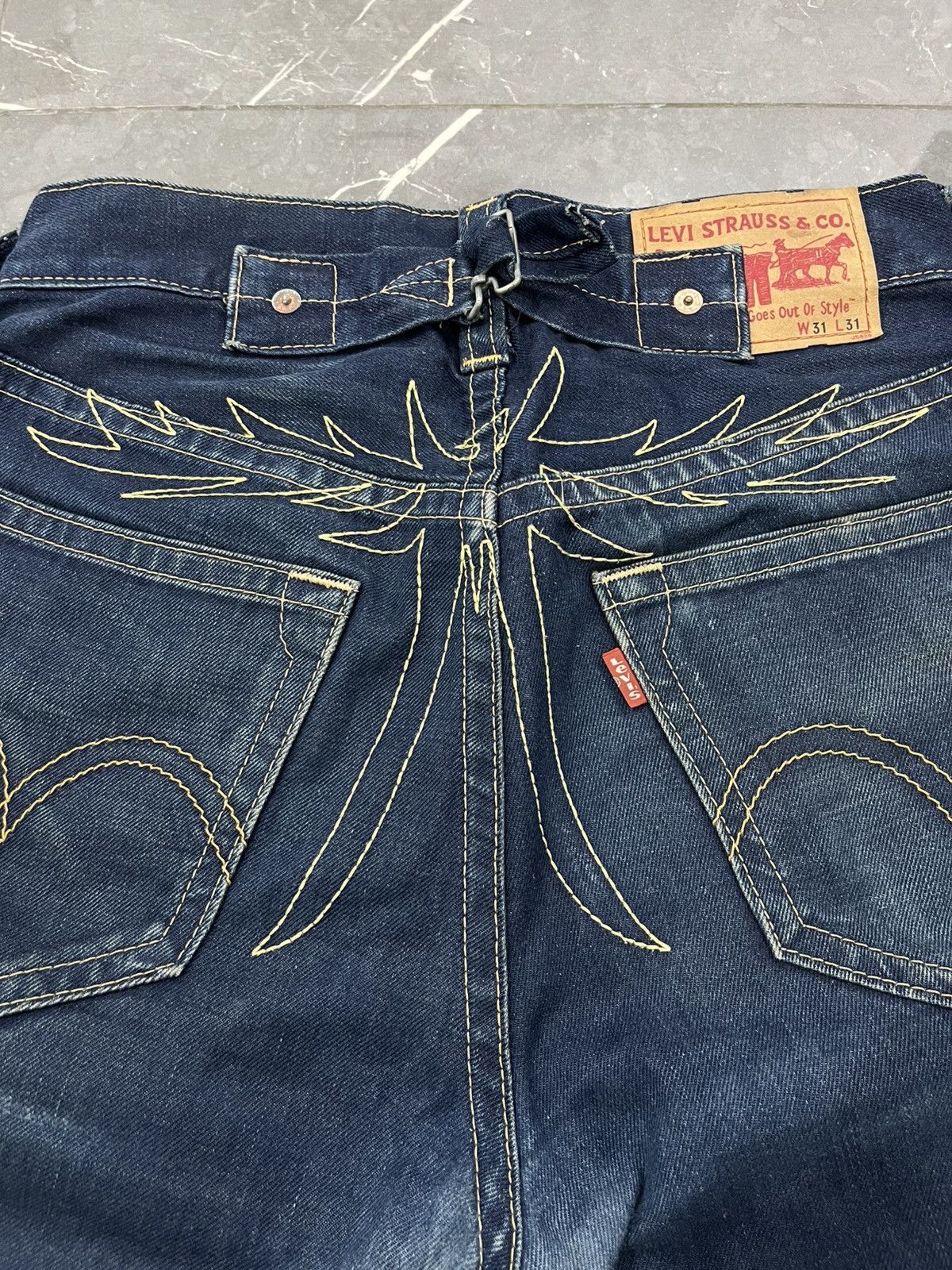 Levi's VINTAGE LEVIS FLAME STITCH JAPAN MADE Size US 31 - 3 Thumbnail