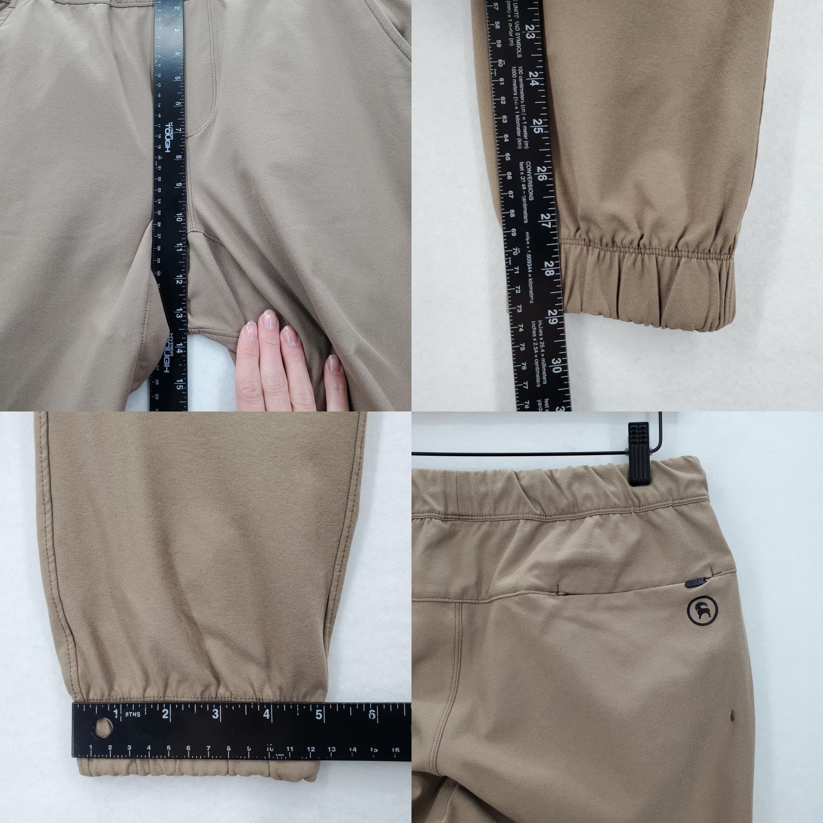 Vintage Backcountry Jogger Pants Mens S Khaki Elastic Cuffs Zip Pocket Size US 29 - 8 Thumbnail