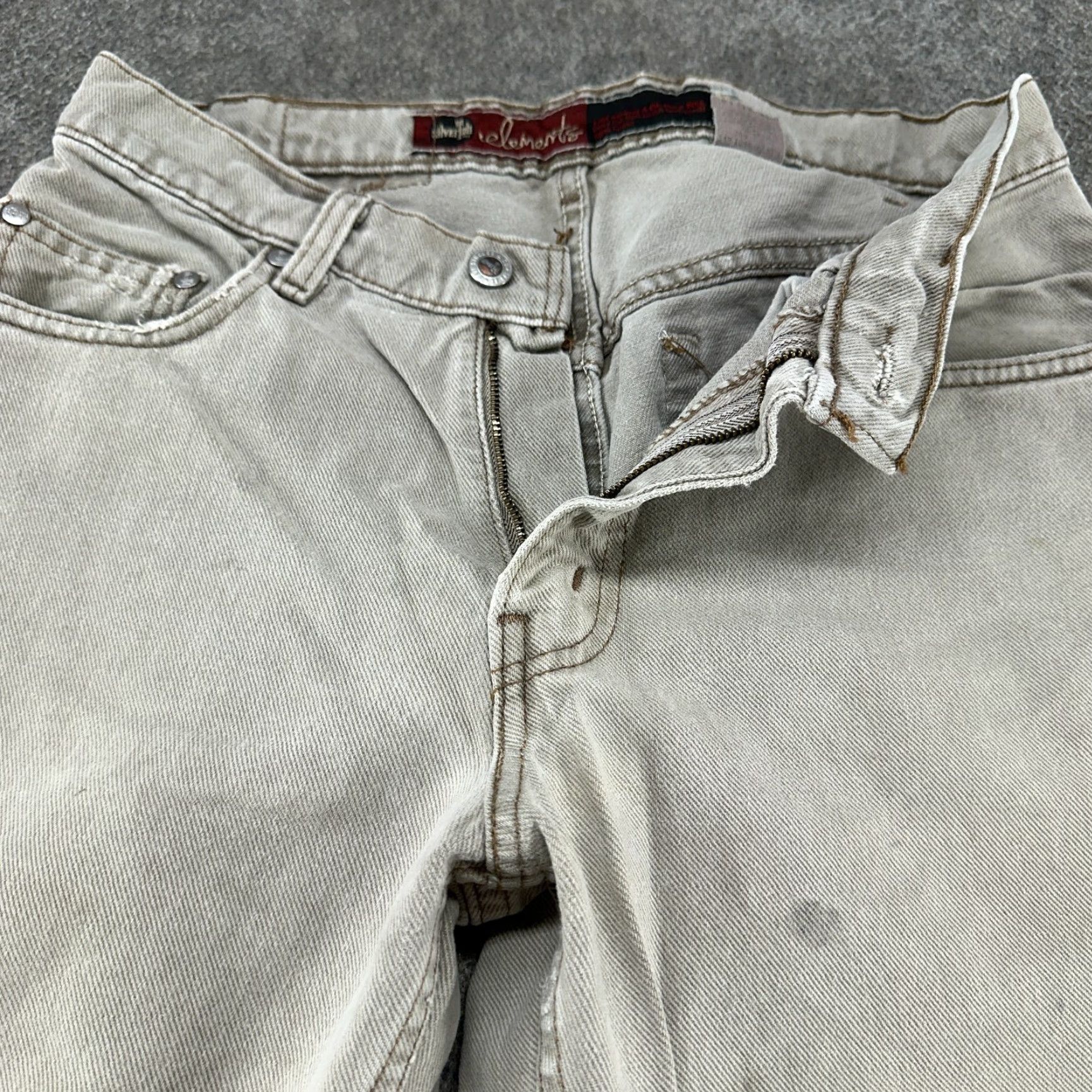Levi's VINTAGE Levi's Silvertab Jeans Mens 30x32 Brown Distressed 90s Straight Denim Cotton Wool? (No wool) Size US 30 / EU 46 - 2 Thumbnail