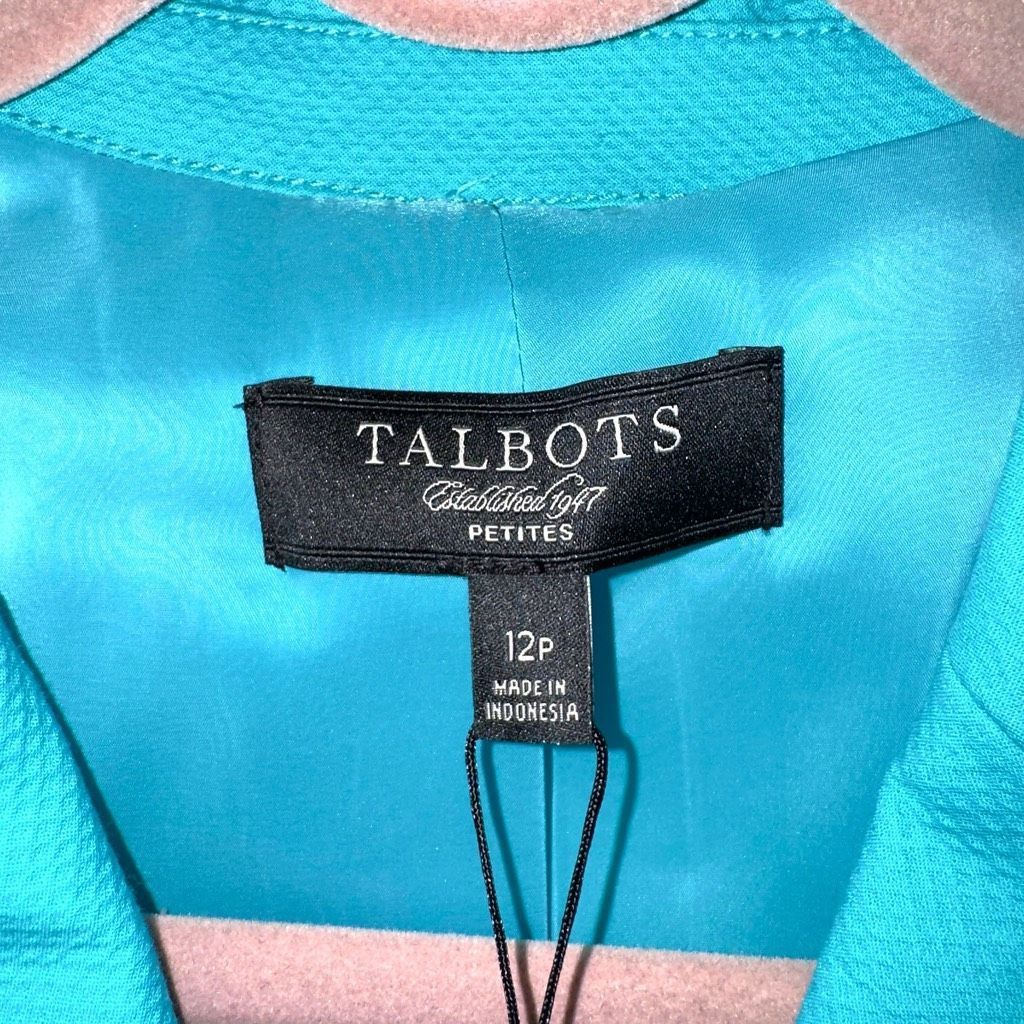 Other NWT Talbots Petites Teal Blue Sport Jacket Size 12P Size XL / US 12-14 / IT 48-50 - 4 Thumbnail