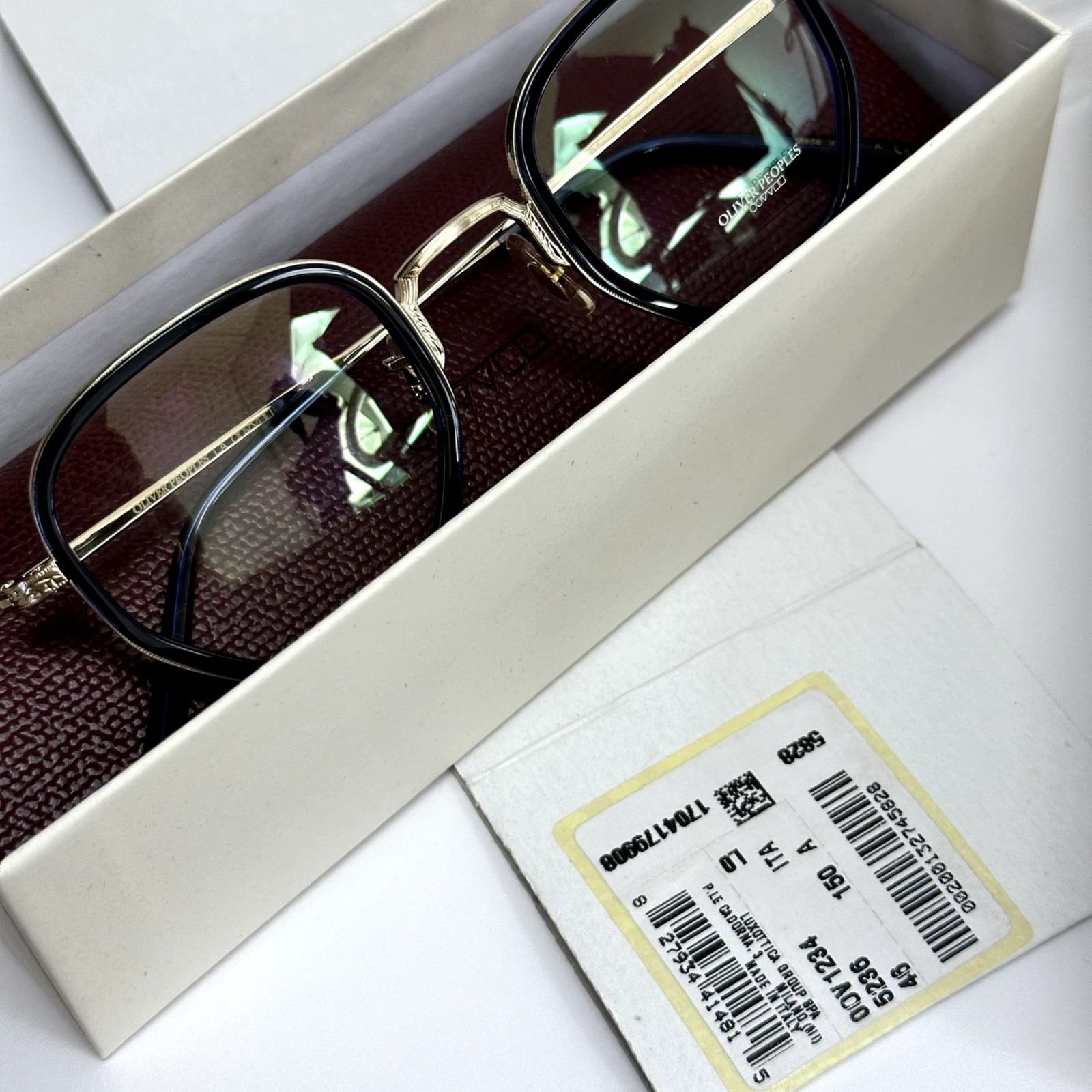 Oliver Peoples OLIVER PEOPLES OP-40 30TH OV1234 Denim Blue Gold 1234 Size ONE SIZE - 6 Thumbnail
