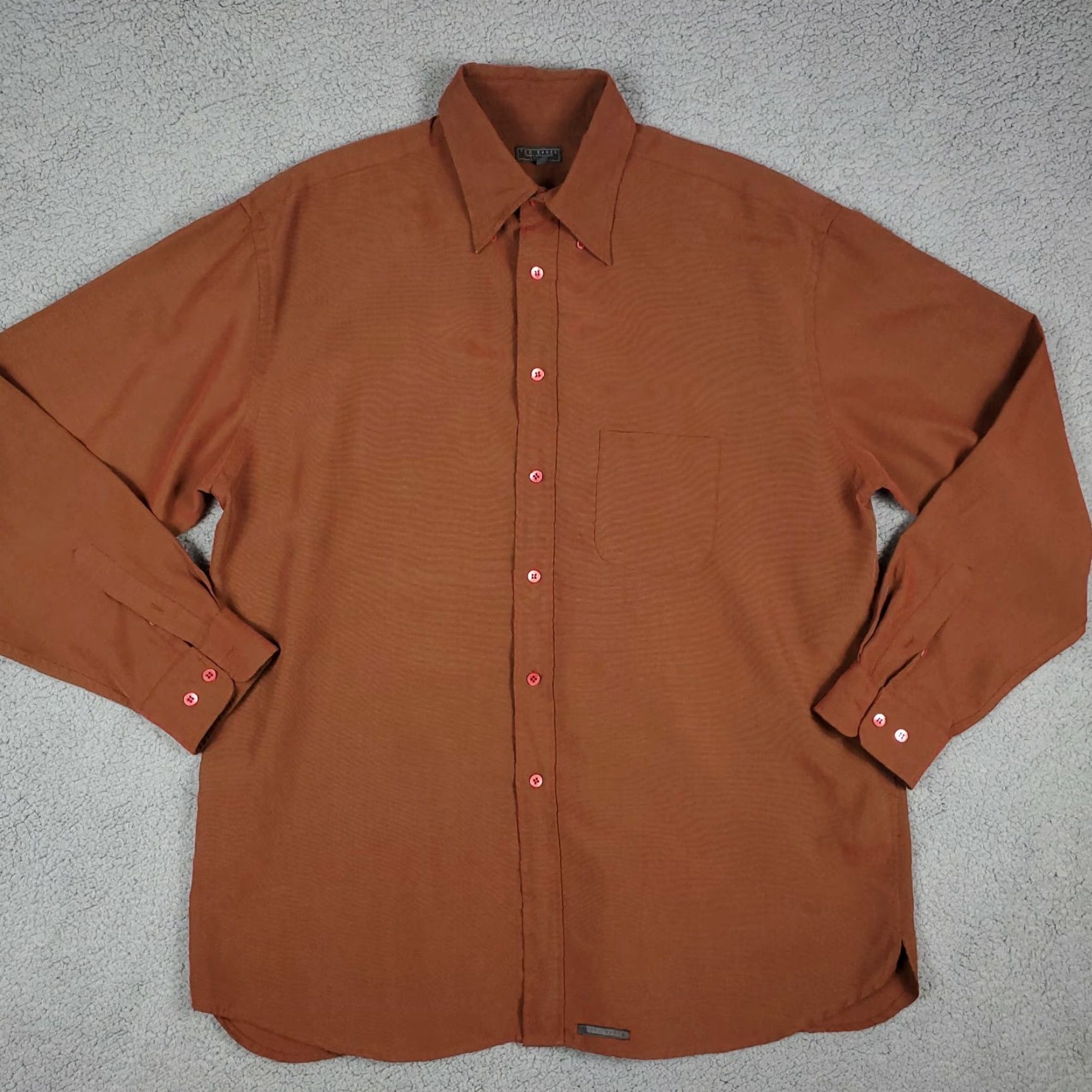 Ted Baker VINTAGE Ted Baker Button-Up Shirt Brown Size 3 Long Sleeve Casual Mens Size US S / EU 44-46 / 1 - 2 Thumbnail