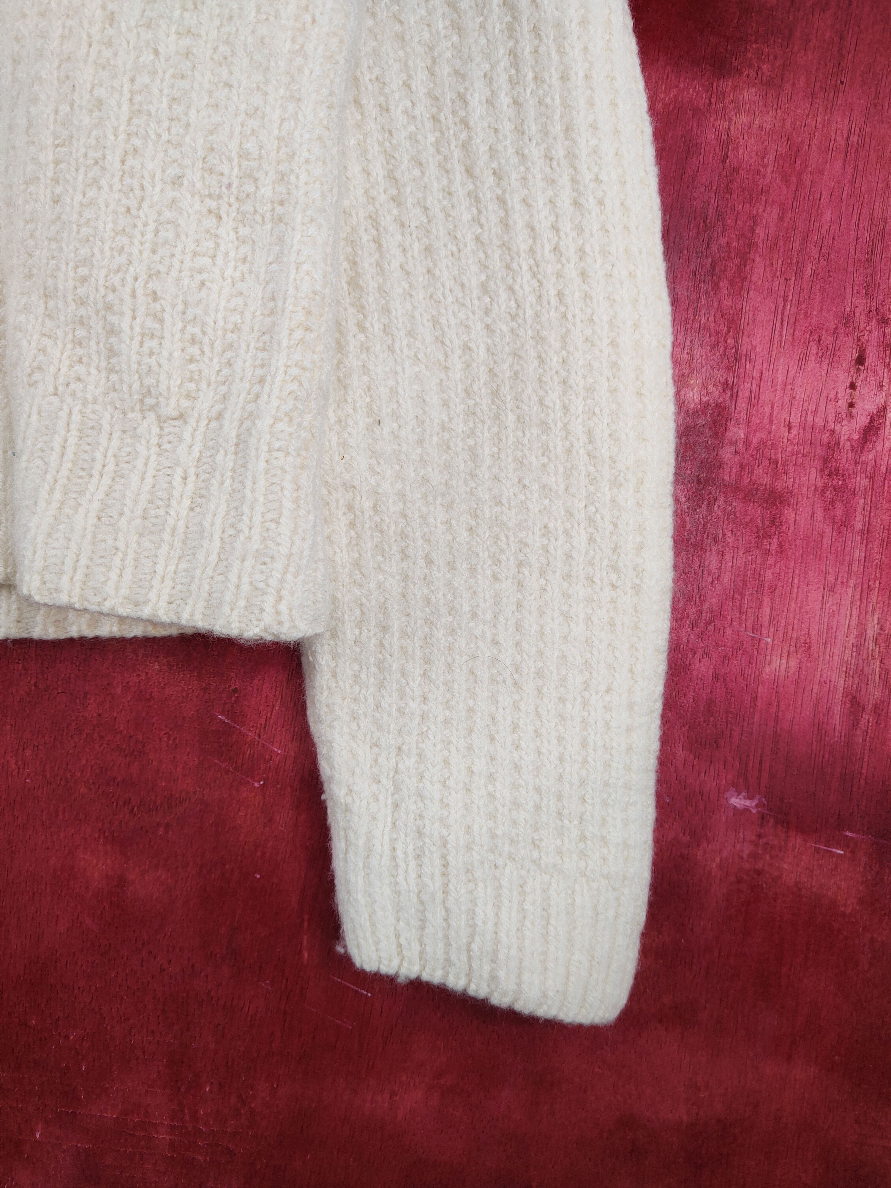 Homespun Knitwear Japanese Brand Cream Knitwear Sweatshirt #S1269 Size L / US 10 / IT 46 - 7 Thumbnail