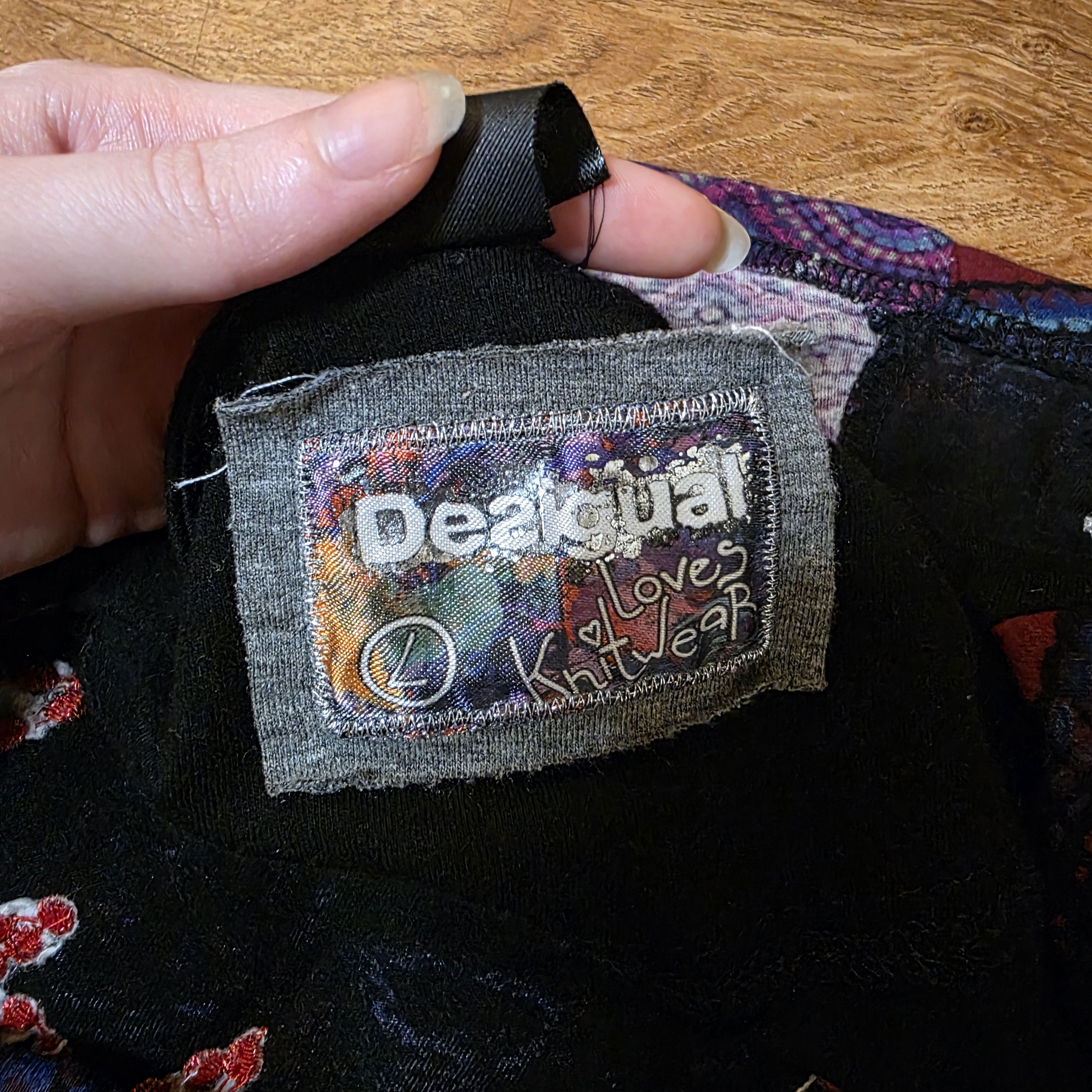 Desigual Desigual Multicolor Embroidered Dragon Long Sleeve Top Size L / US 10 / IT 46 - 9 Thumbnail