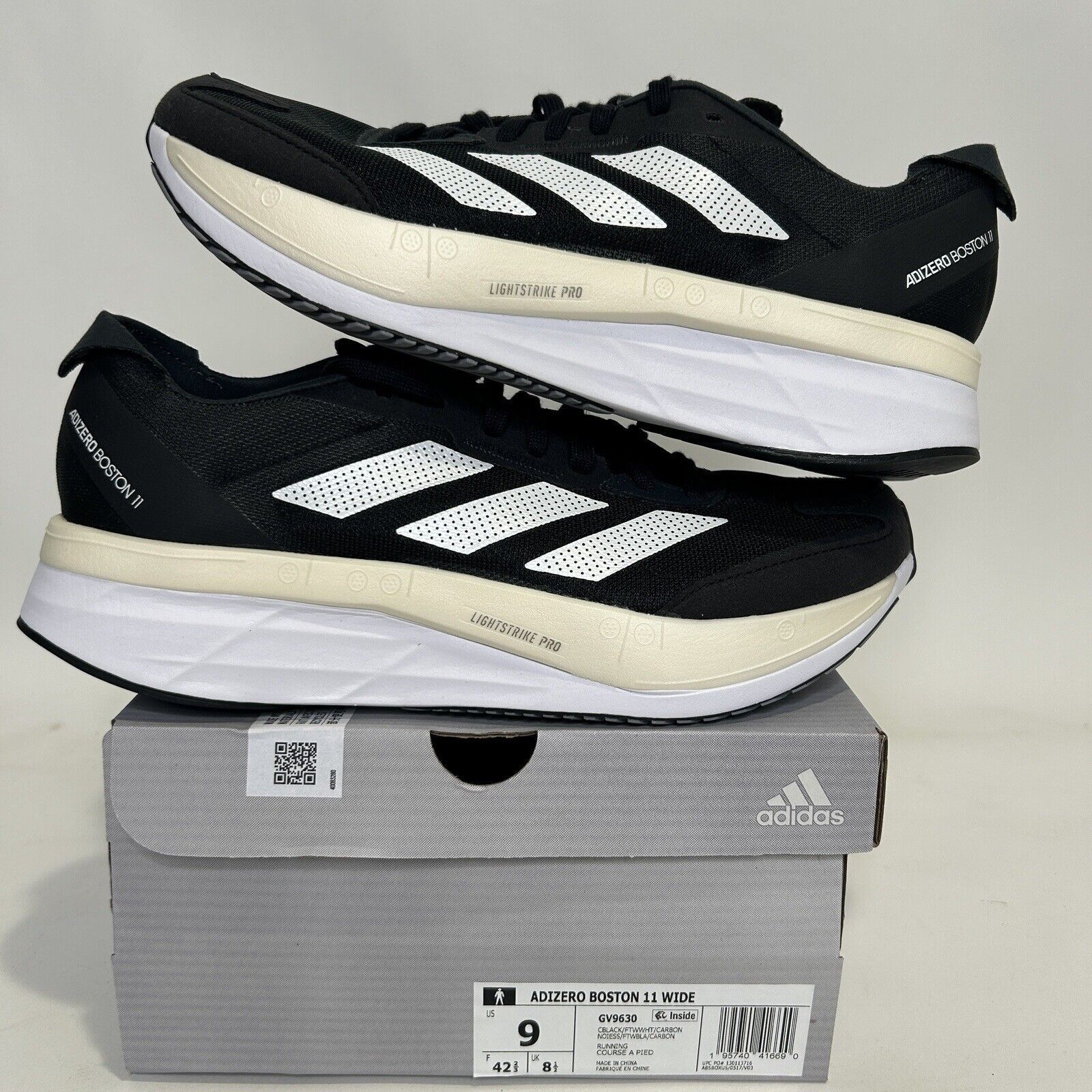 Adidas Adidas Adizero Boston 11 Marathon Shoes “Black Sail” 2024 Size US 9 / EU 42 - 1 Thumbnail