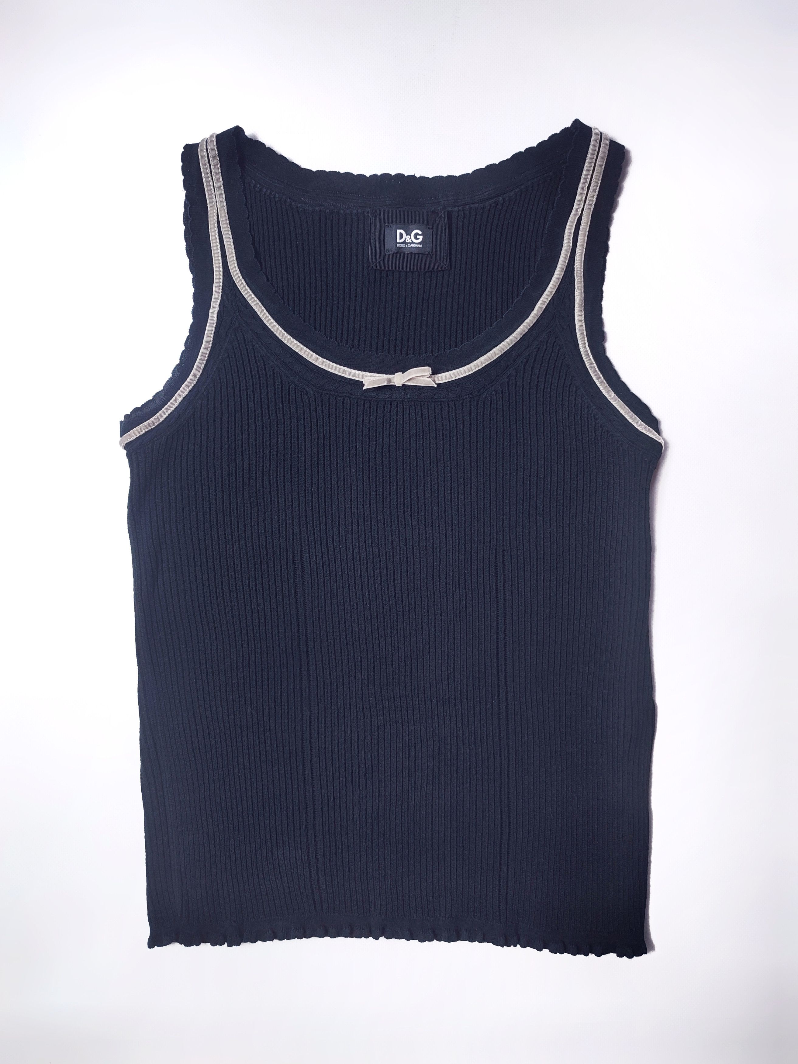 Dolce & Gabbana Dolce Gabbana Ribbed Top Size L / US 10 / IT 46 - 2 Thumbnail