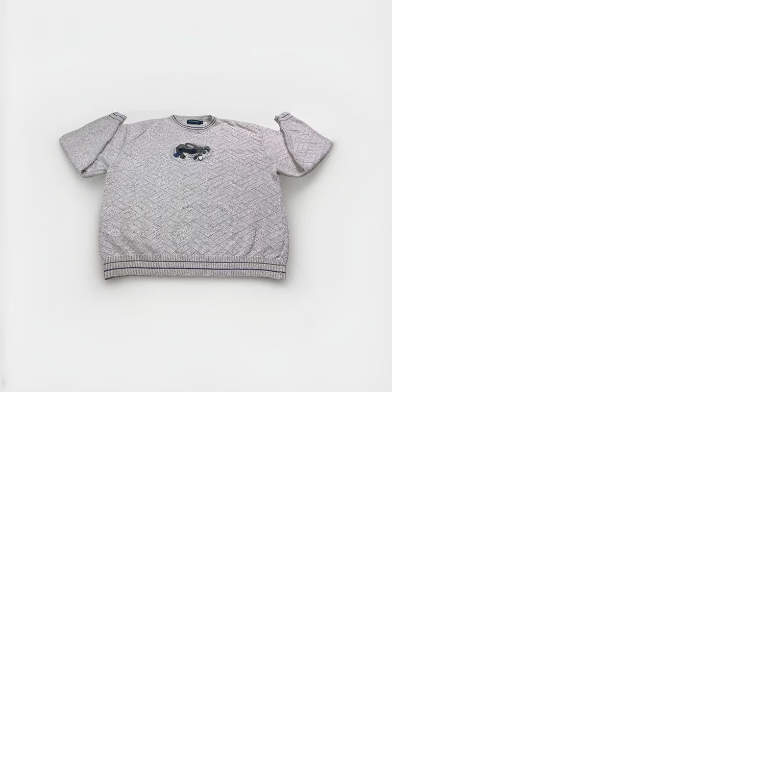 Vintage VINTAGE Carmel USA Embroidered Golf Textured Knit Sweater Men’s XL Crew Neck Pullover Heavyweight Beige 100% Cotton Herringbone Casual Men’s Size US XL / EU 56 / 4 - 9 Thumbnail