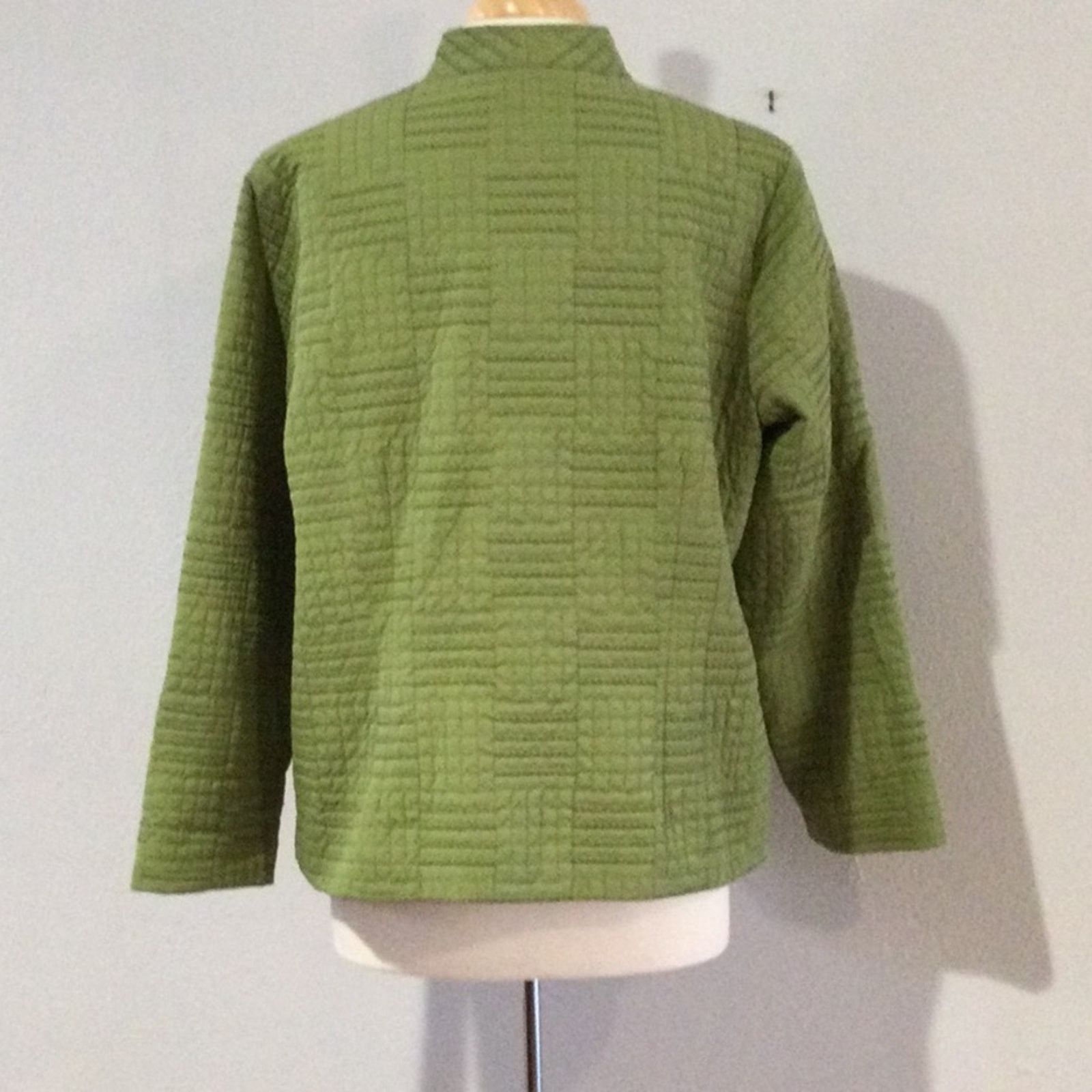 Other Dressbarn Woman Quilted Green Vintage Lined Jacket 14/16W Size XXL / US 16-18 / IT 52-54 - 8 Thumbnail