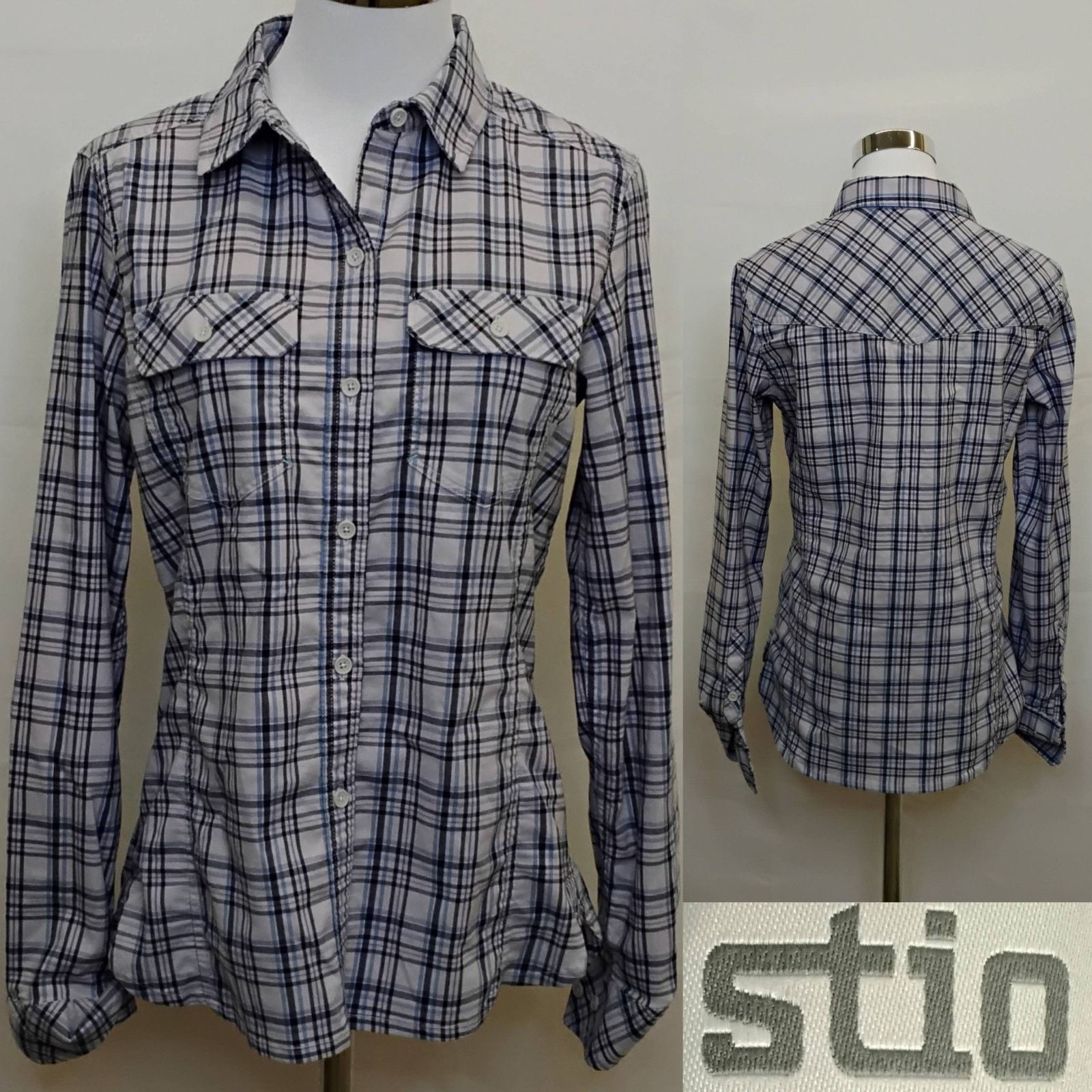 Stio Stio Collared Shirt Women's M Purple/Blue Plaid Casual Size M / US 6-8 / IT 42-44 - 1 Thumbnail