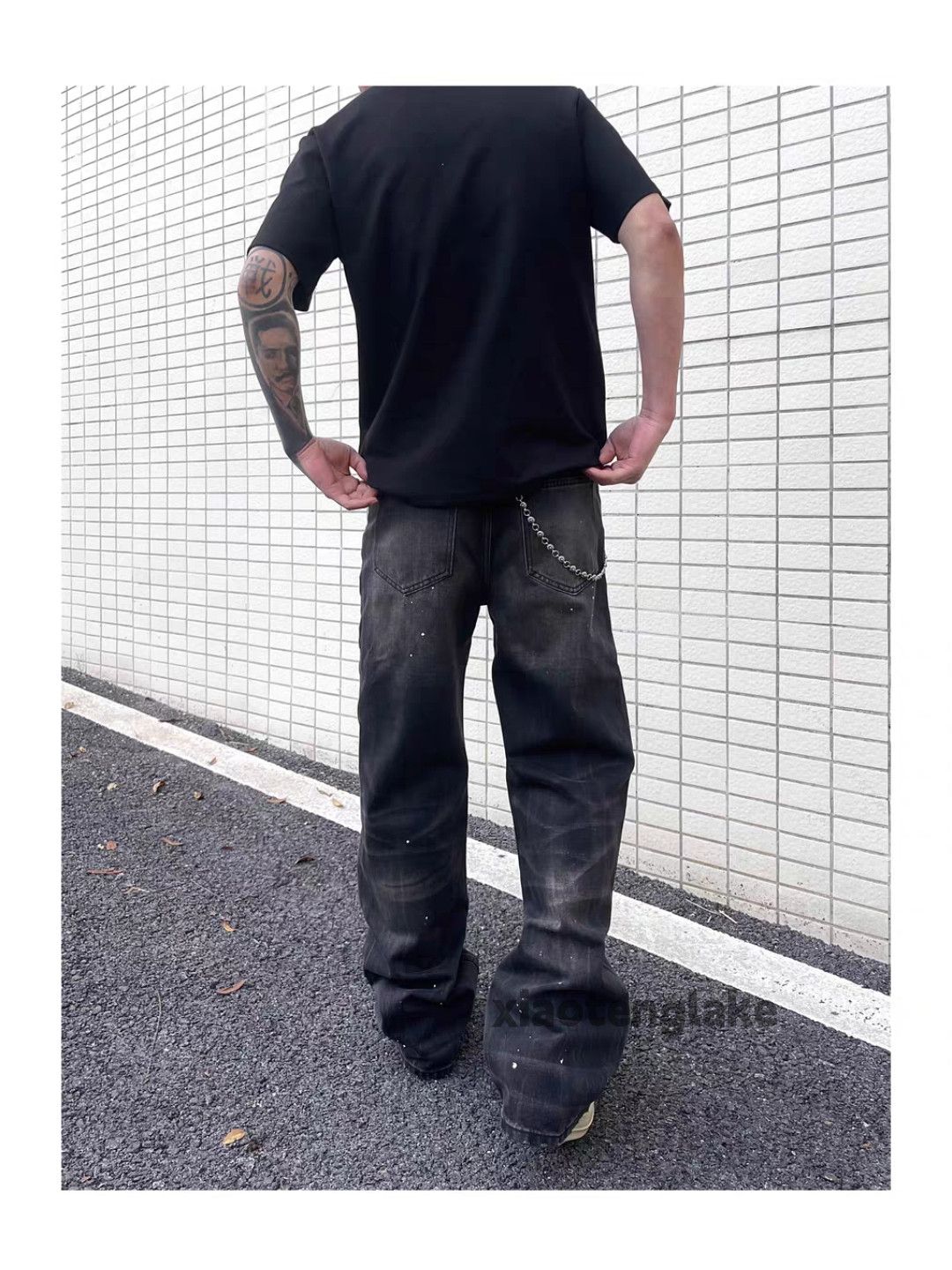 Jean Unisex washed faded cleanfit yuppie y2k punk jeans Size US 34 / EU 50 - 5 Thumbnail