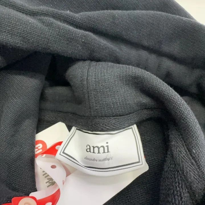 AMI Ami Paris Black Smiley Hoodie for Unisex -2507 Size US XL / EU 56 / 4 - 8 Thumbnail