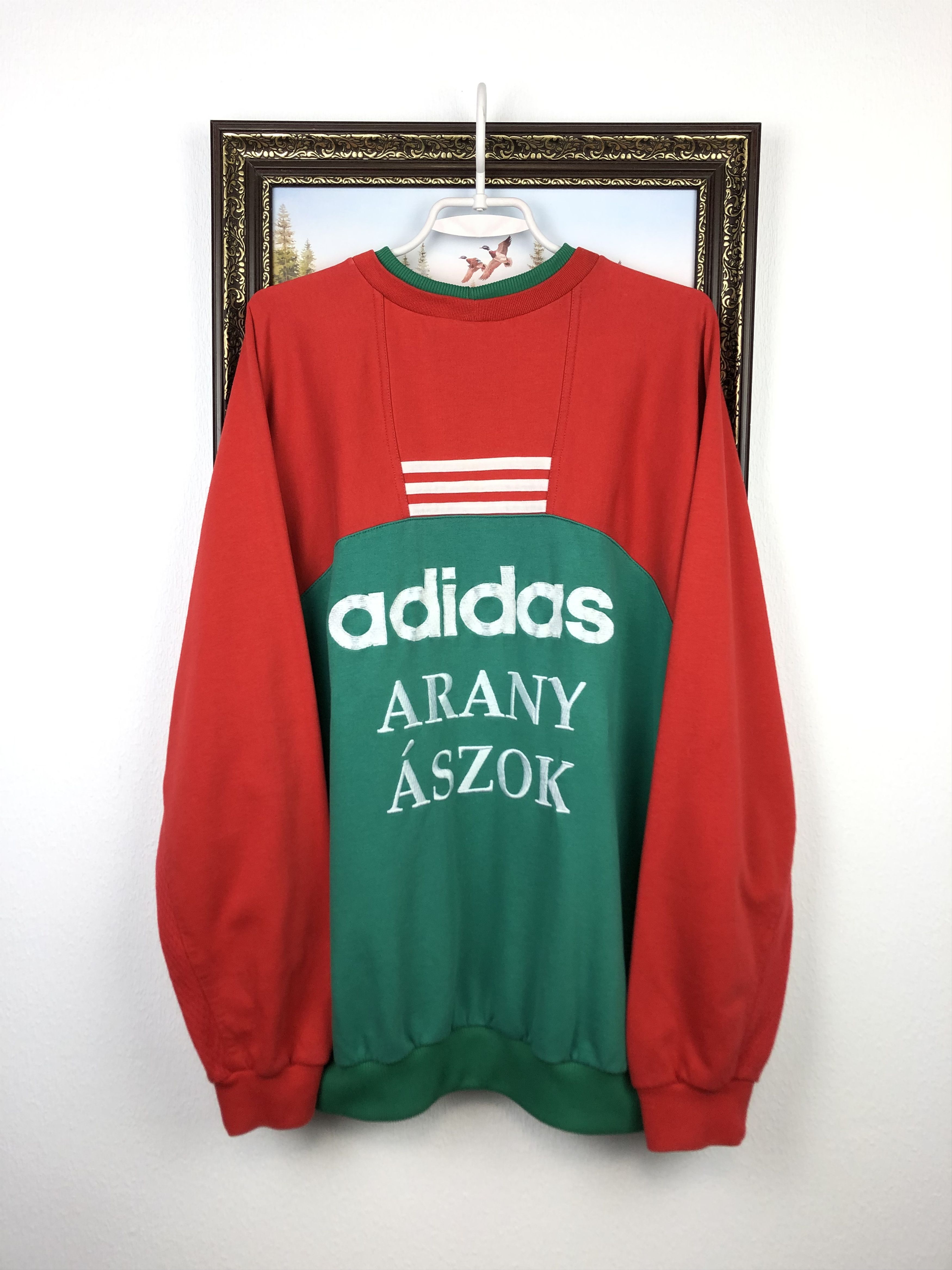 Adidas Vintage Adidas Hungary Sweatshirt Player Issue Soccer Size US L / EU 52-54 / 3 - 11 Thumbnail