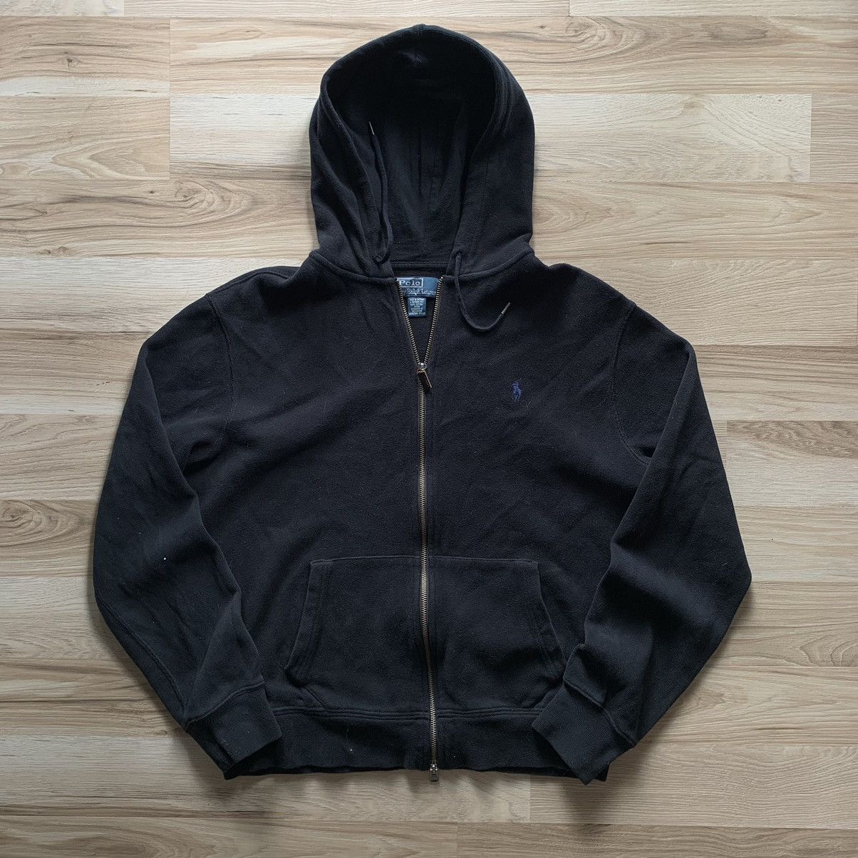 Polo Ralph Lauren Vintage black baggy Polo Hoodie Essential fit 90’s Medium Size US M / EU 48-50 / 2 - 1 Thumbnail