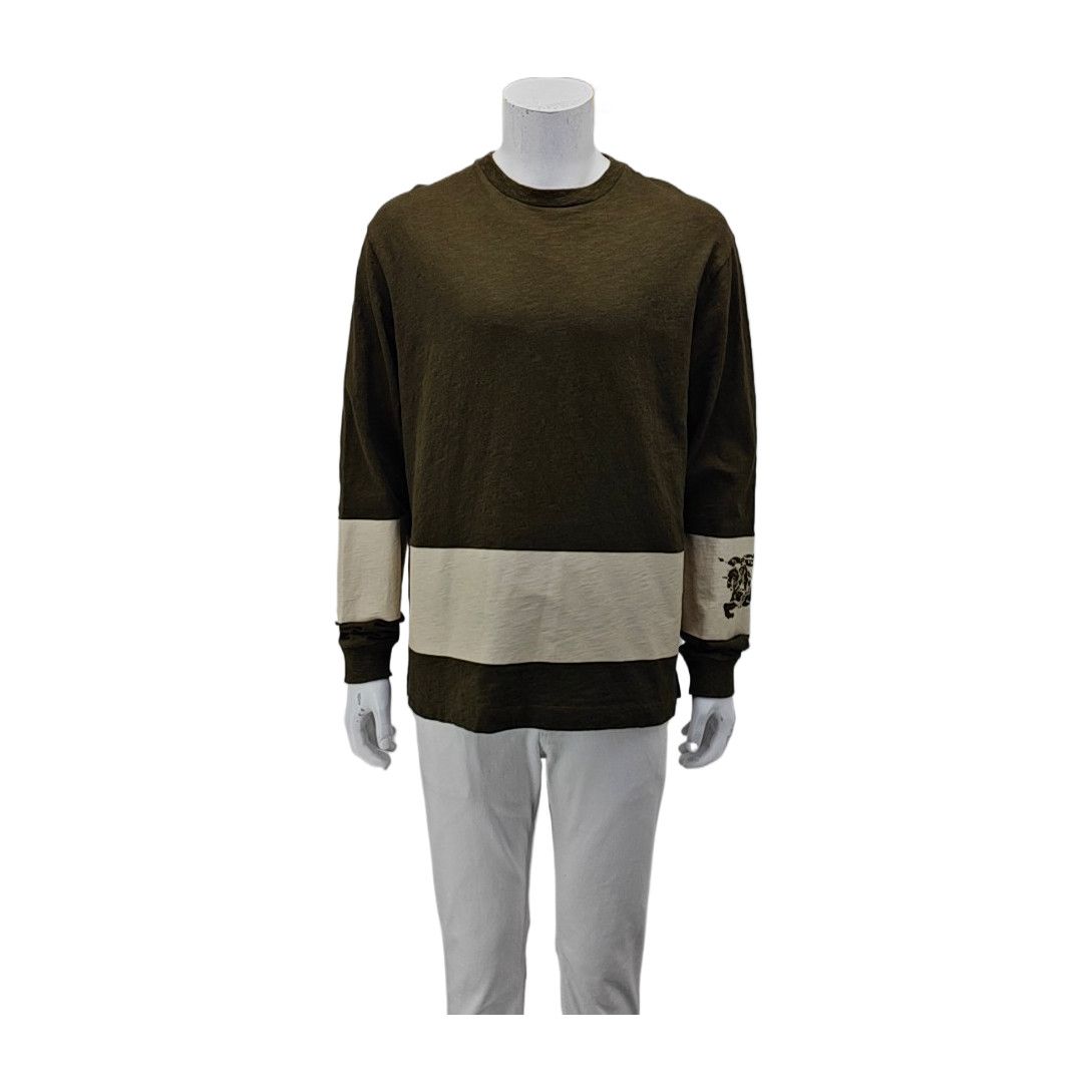 Burberry Burberry Striped Cotton Long Sleeve Sweatshirt Size M Size US M / EU 48-50 / 2 - 1 Thumbnail