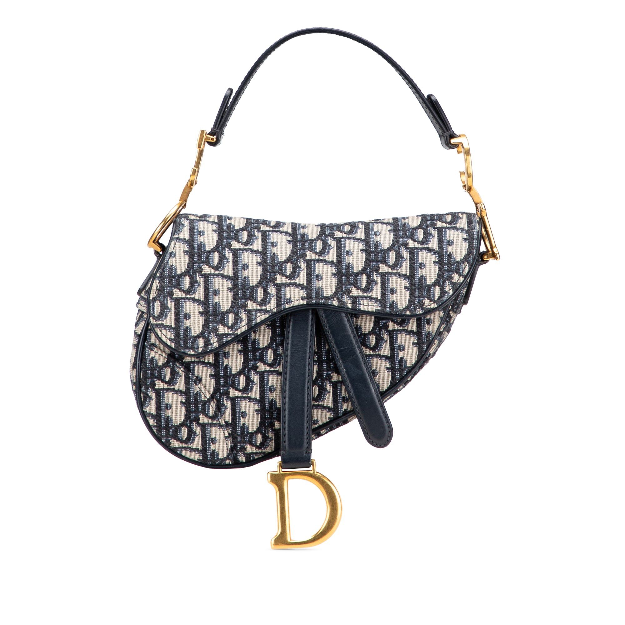 Dior Mini Oblique Canvas Saddle Bag Size ONE SIZE - 1 Thumbnail