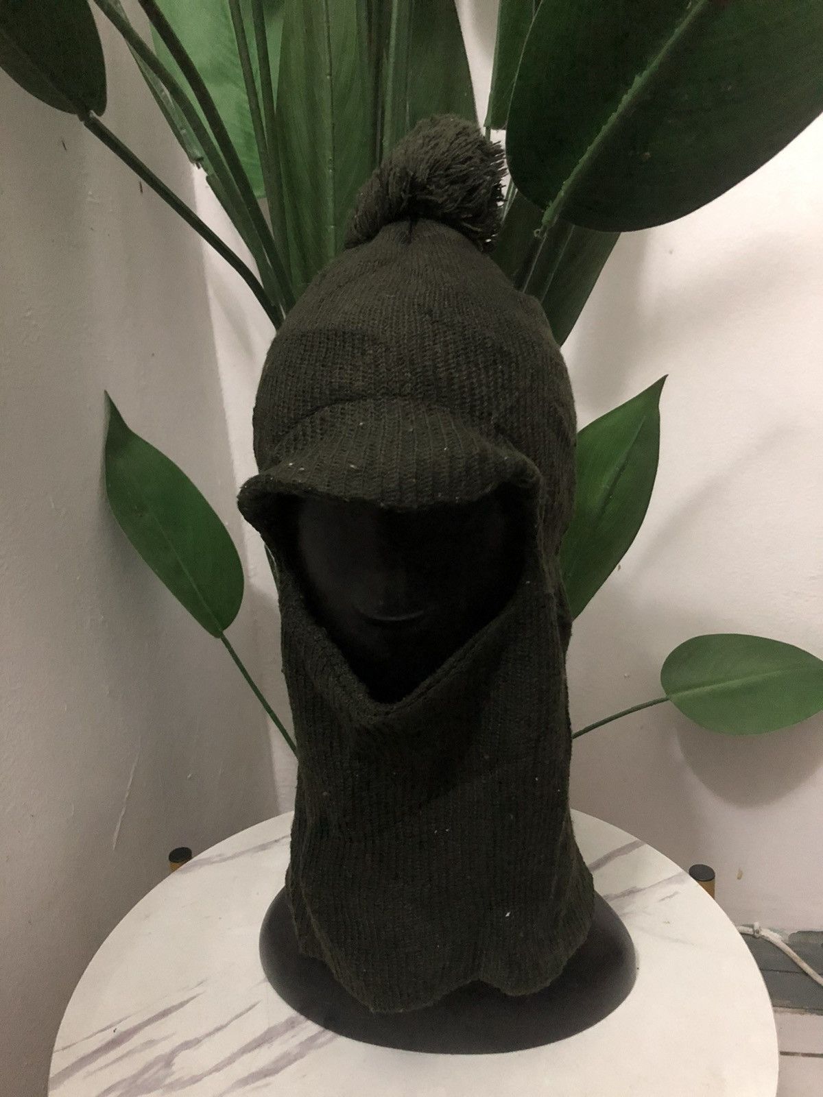 Vintage BALACLAVA BEANIE HAT GREEN ARMY Size ONE SIZE - 2 Thumbnail