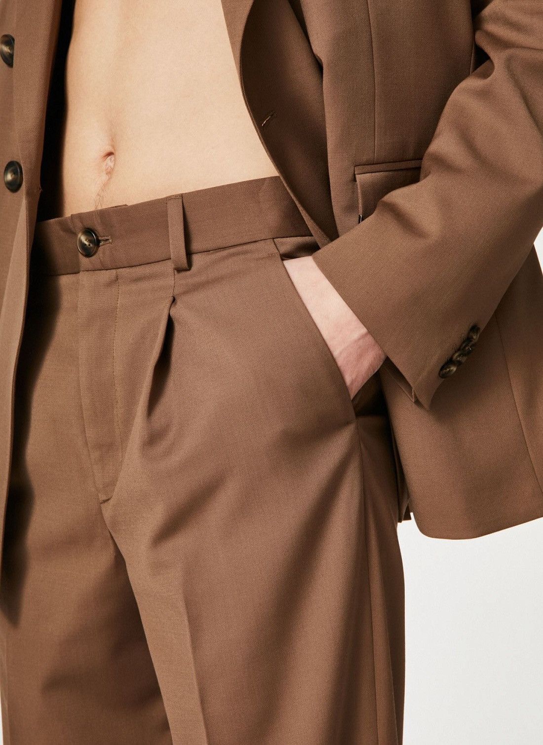 Han Kjobenhavn !DS! AW22 Han Kjobenhavn Boxy Suit Brown Casual Pants Size US 32 / EU 48 - 4 Thumbnail