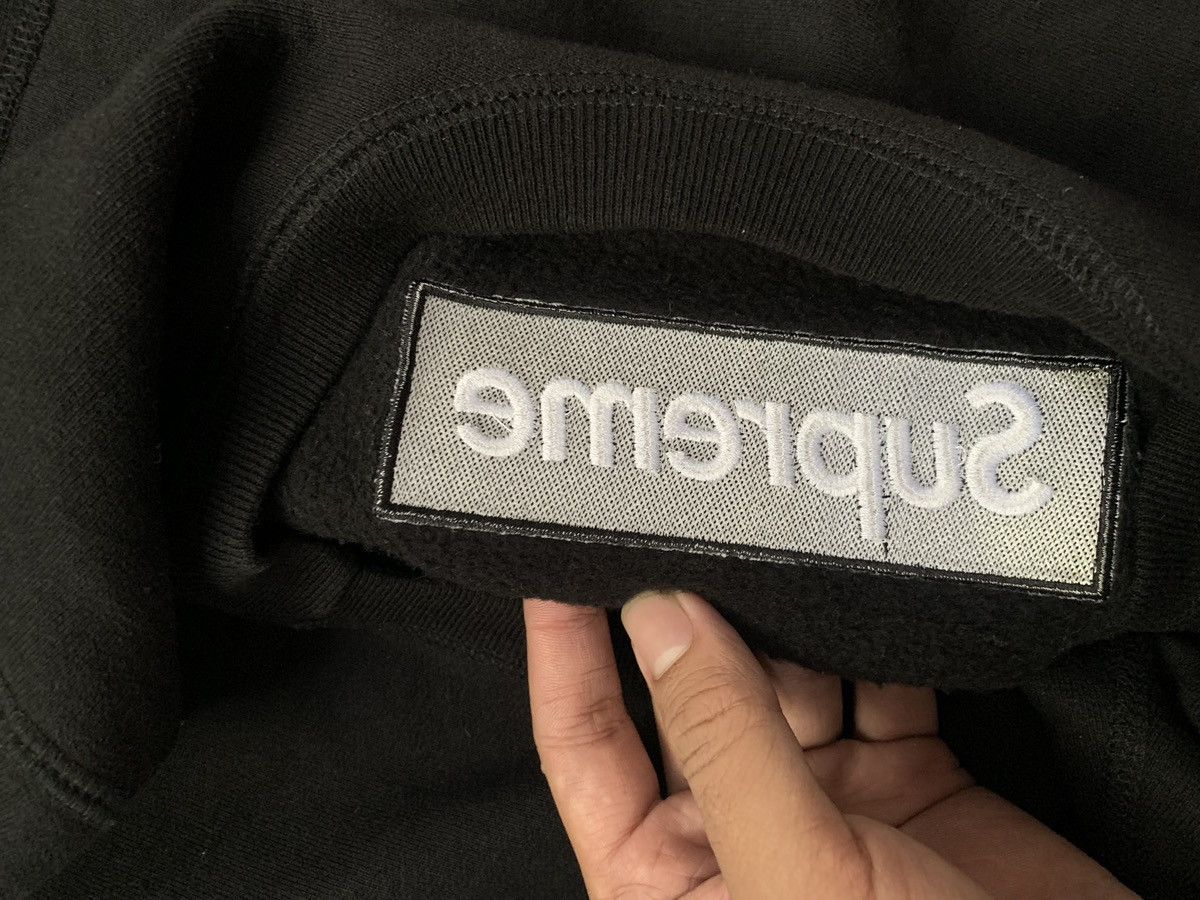 Supreme box logo crewneck black on black - Sweatshirts Hoodies 