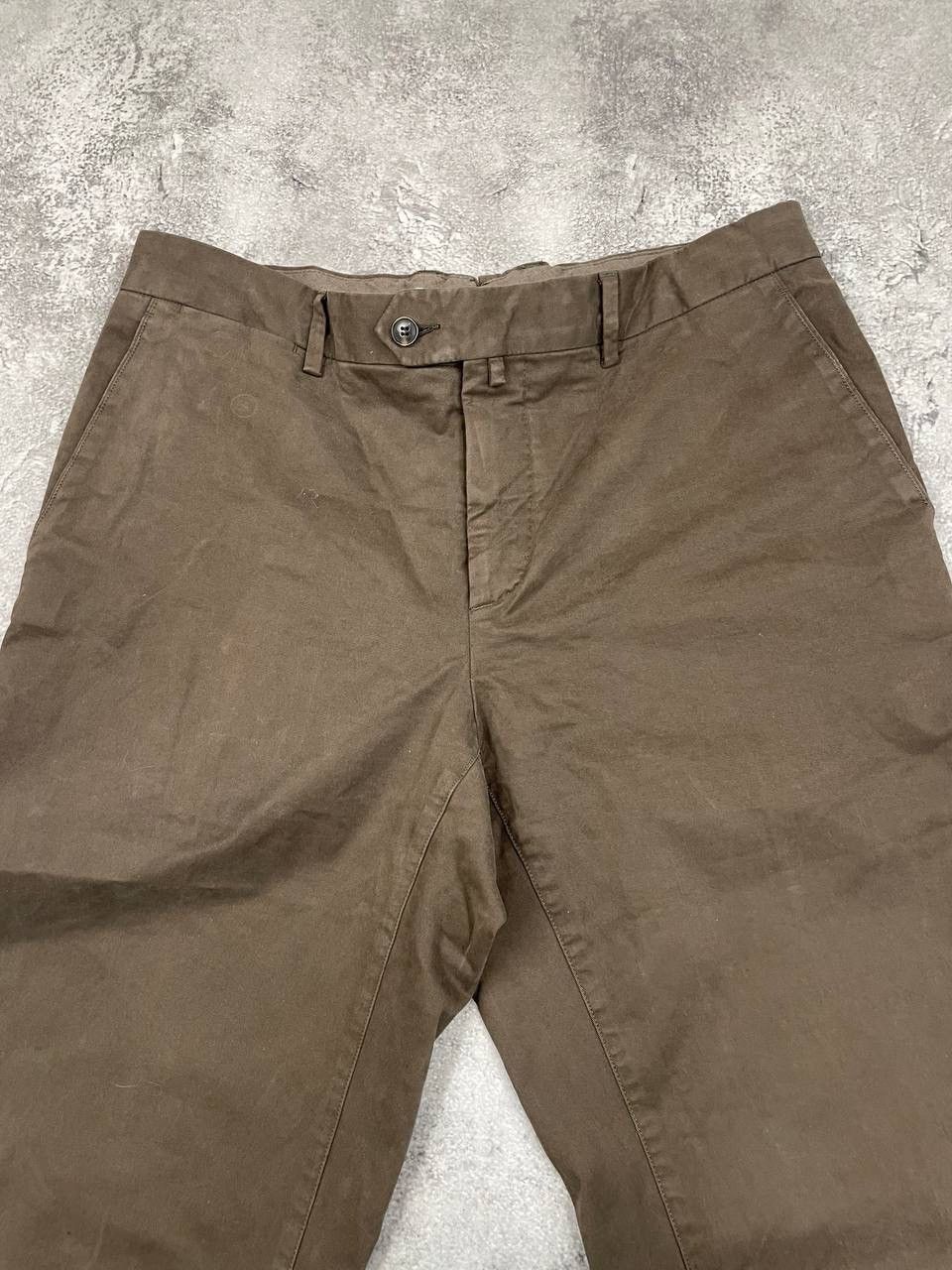 Suitsupply Suitsupply Men Porto Slim Fit Cotton Trousers Brown Size W34 Size US 34 / EU 50 - 6 Thumbnail
