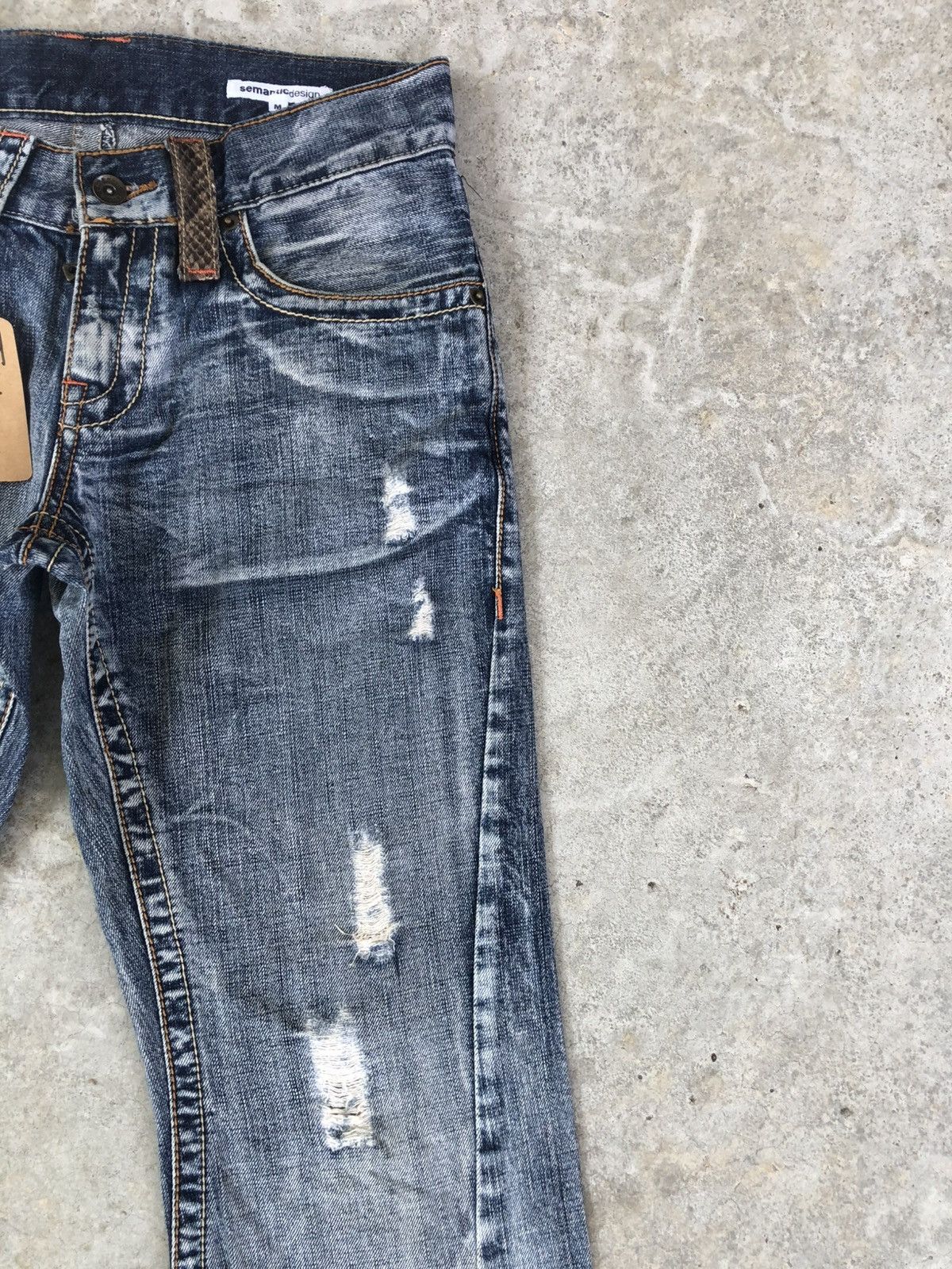 If Six Was Nine Semantic Design Flared Jeans Snake Skin Distressed Jeans Size US 30 / EU 46 - 4 Thumbnail