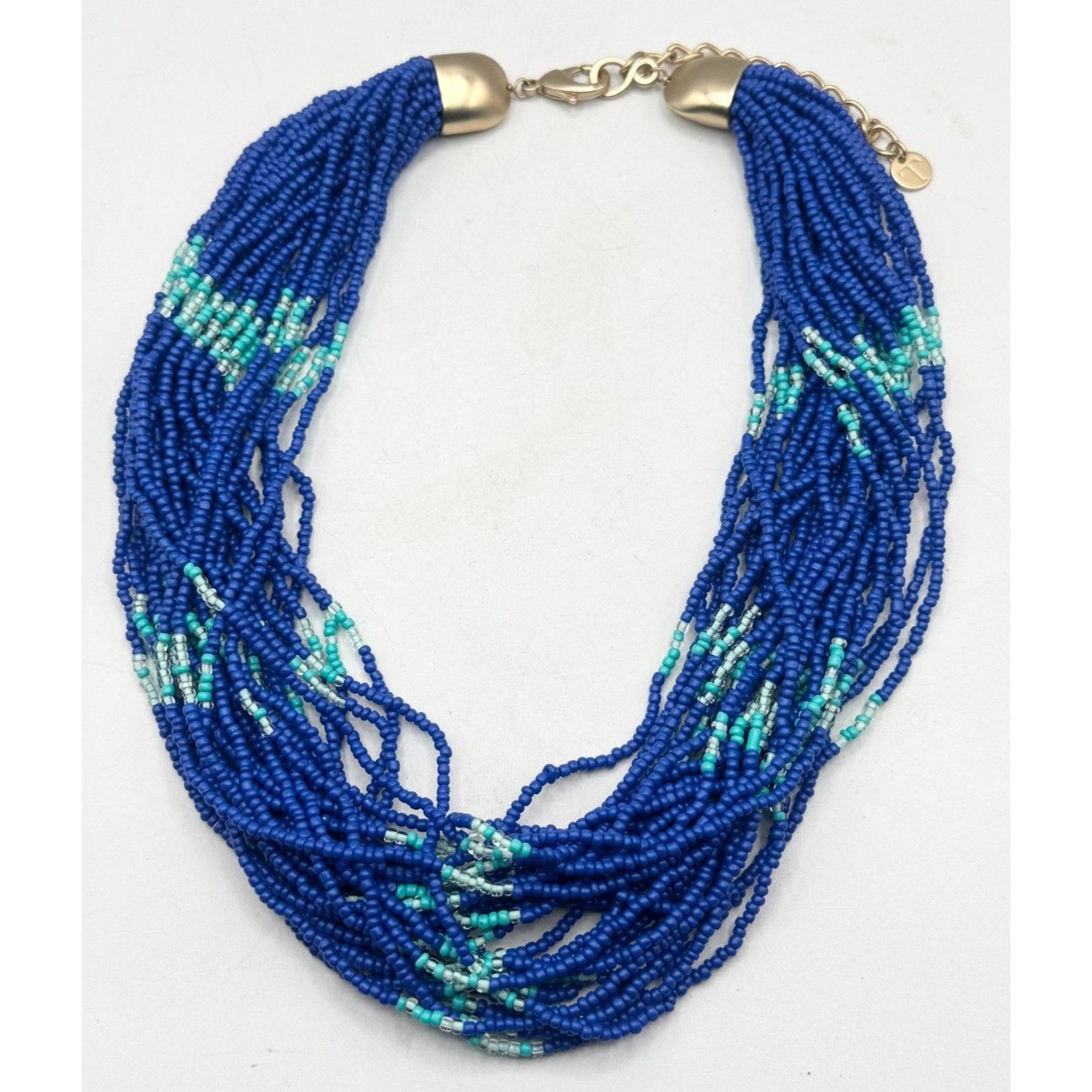 Talbots Talbots blue seed bead multi strand necklace Size ONE SIZE - 1 Thumbnail