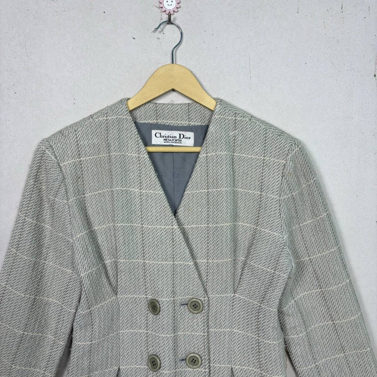 Christian Dior Monsieur 80s Christian Dior Tweed DB Blazer Size 11 Wool Vintage Size M / US 6-8 / IT 42-44 - 3 Thumbnail